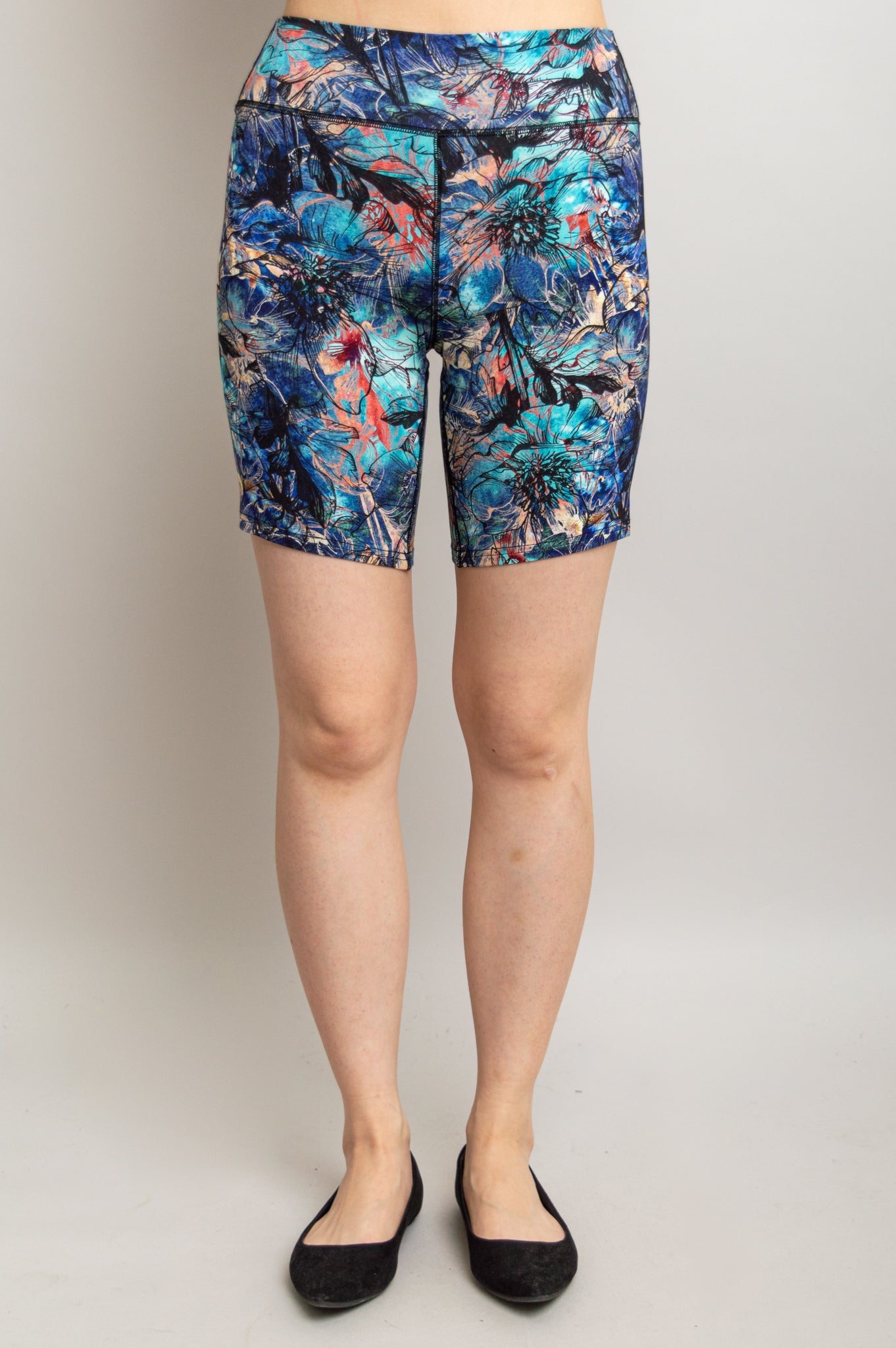 Hallie Women's Shorts - Soft Bamboo Fabric, Blue Dawn Color - Perfect for Yoga, Lounge & Summer Outfits