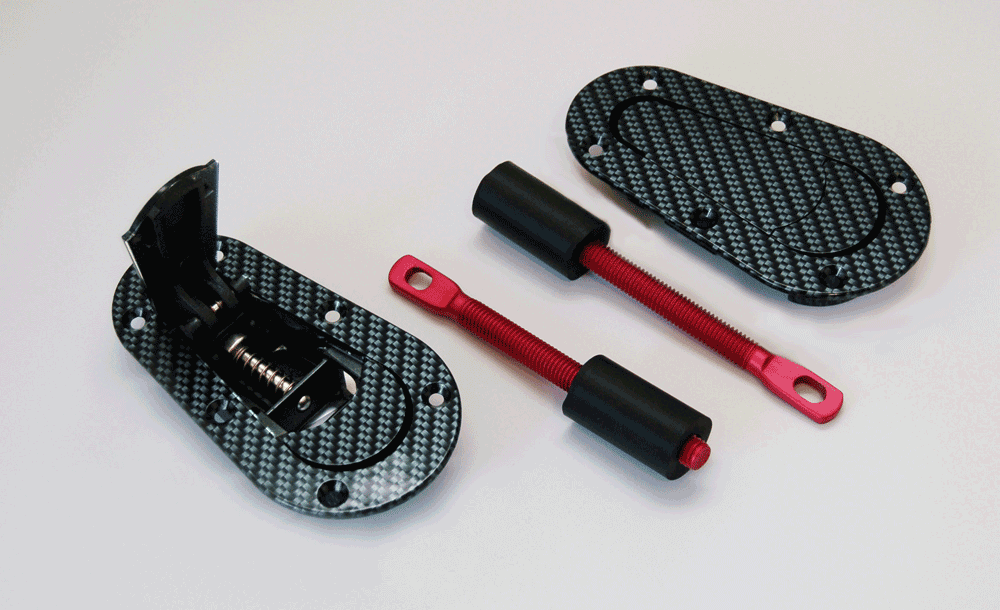 AeroCatch Non-Locking Bonnet Pins - Black or Carbon Fiber Hood Pins for Car Racing & Automotive Performance
