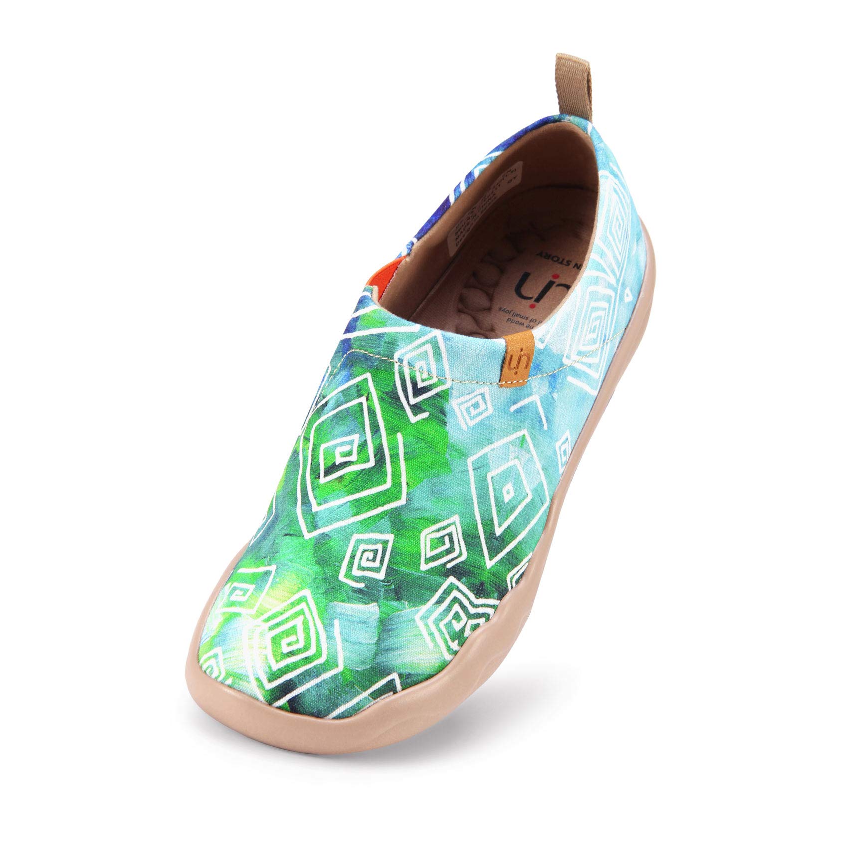 UIN Women's Slip On Sneakers - Knitted Art Painted Casual Loafers - Comfortable Soft Walking Shoes for Women - Perfect for Work, Travel & Everyday Wear