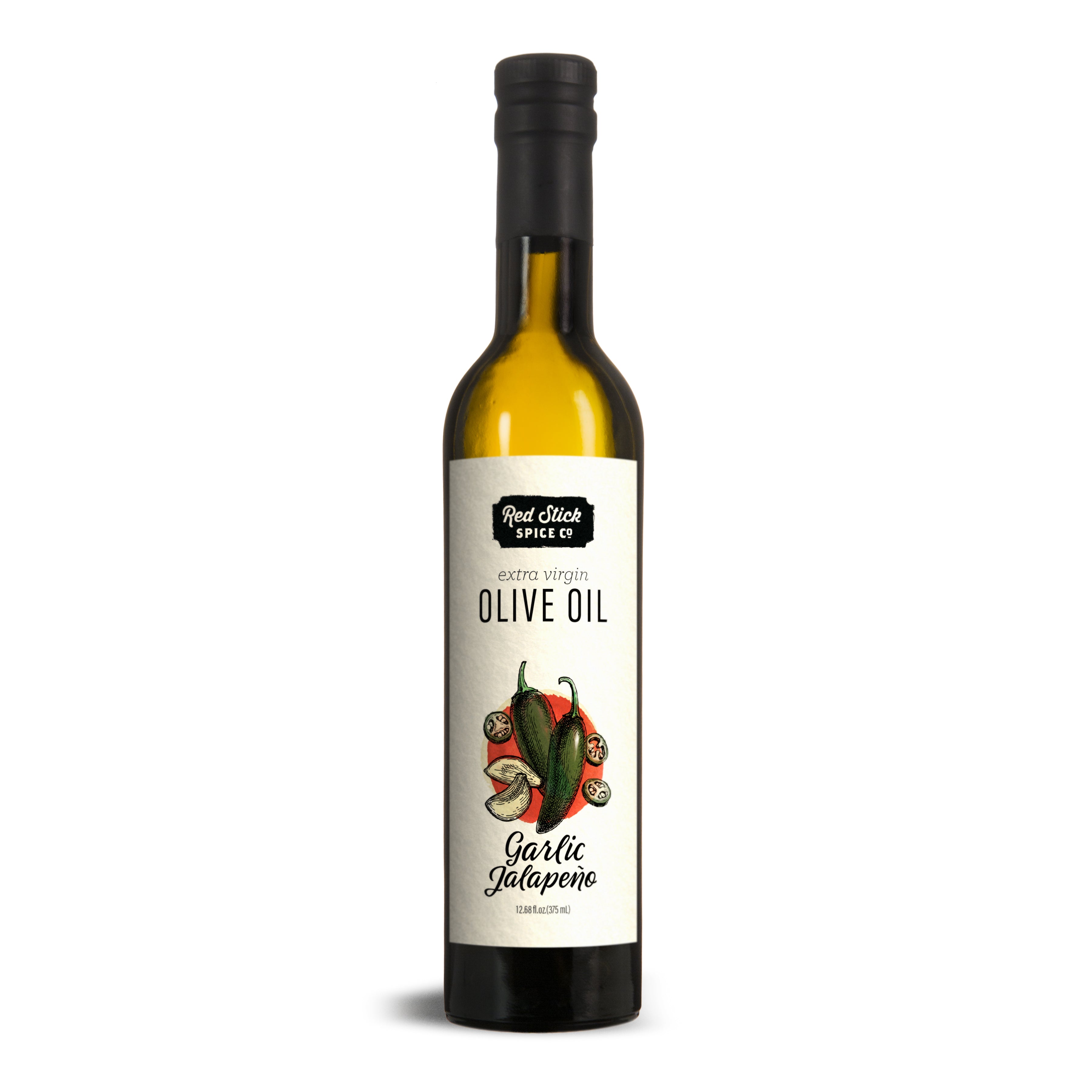 Premium Garlic Jalapeño Infused Extra Virgin Olive Oil - Cold Pressed, All Natural Cooking Oil for Salad Dressing, Pasta, Grilling & Gourmet Dishes