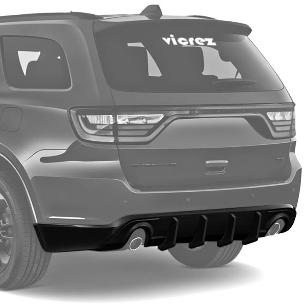 Vicrez V3R Style Rear Diffuser vz102478 for Dodge Durango 2014-2025 - Carbon Fiber Spoiler Upgrade for Enhanced Aerodynamics & Sporty Look - Perfect for Car Enthusiasts & Street Racing