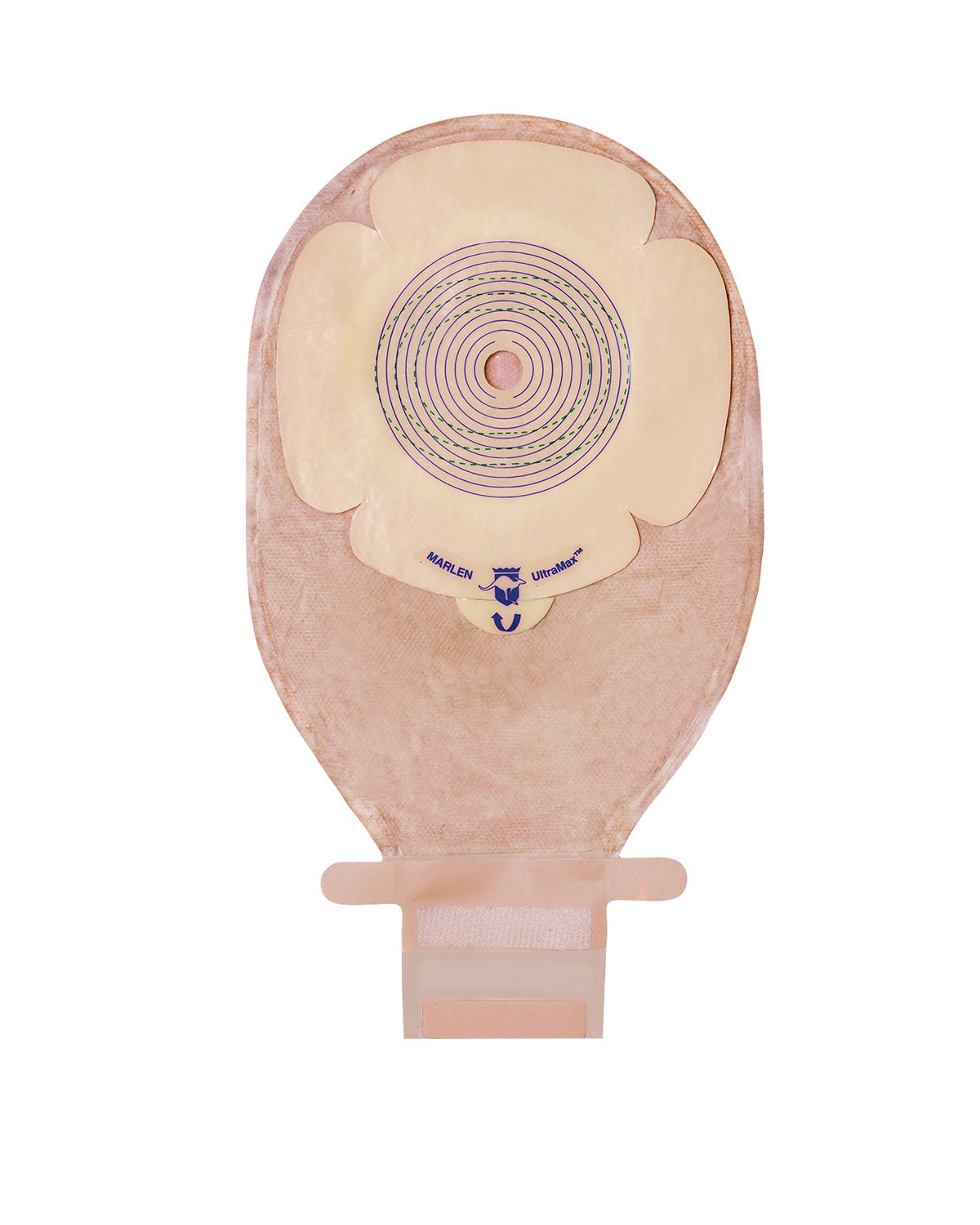 Marlen MegaMax 1 Piece Drainable Ostomy Pouch with Kwick Klose II Fastener - 5 per Box, OPAQUE, FLAT, 2 5/8