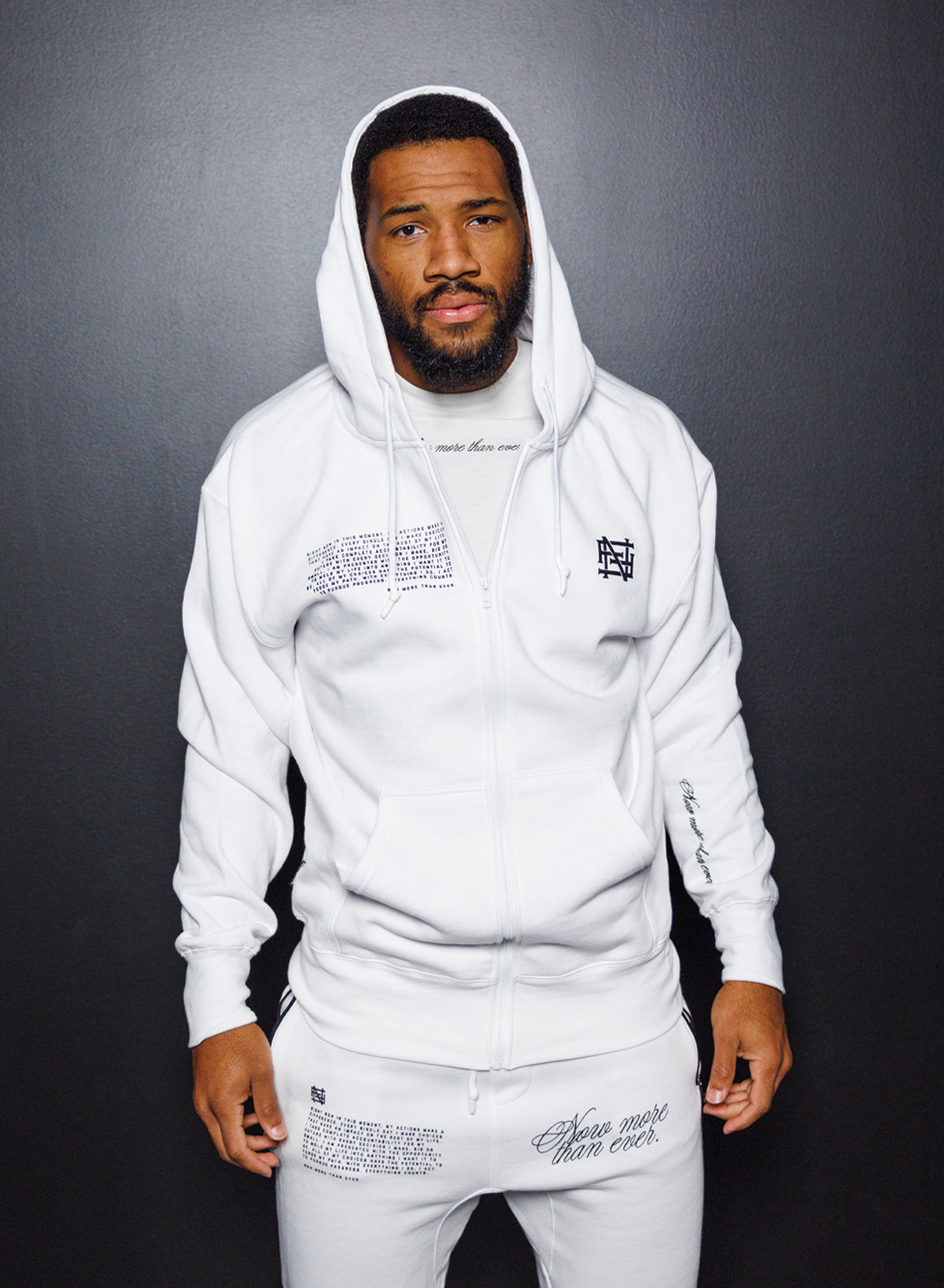 More Than Ever Zip Up Hoodie - White | Stylish & Comfortable Pullover for Casual Wear & Outdoor Activities