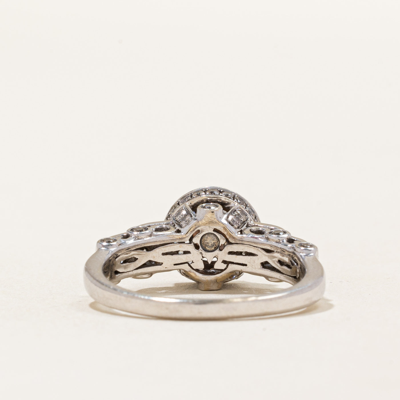 Le Vian Chocolate & Vanilla Diamond Halo Engagement Ring - 0.40ct Center Stone, 0.88ctw Total Weight - Size 8.25 - Perfect for Proposals, Anniversaries & Romantic Gifts