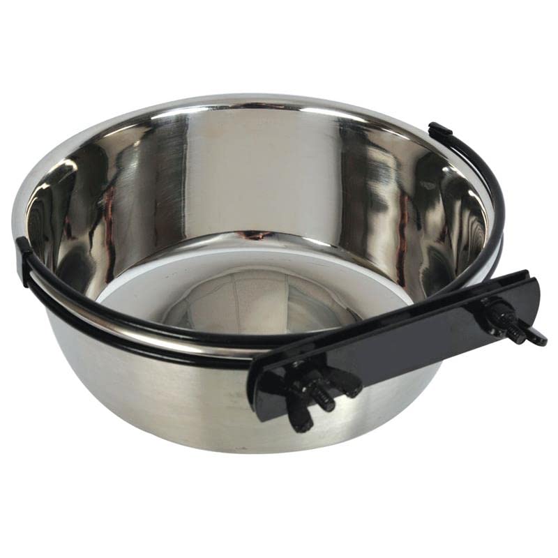 Hanging Dog Crate Bowl for Puppy Training - Elevated Food & Water Dish with Wire Mount for Kennels, Apartments & Small Spaces | Perfect for Potty Training & Travel Use