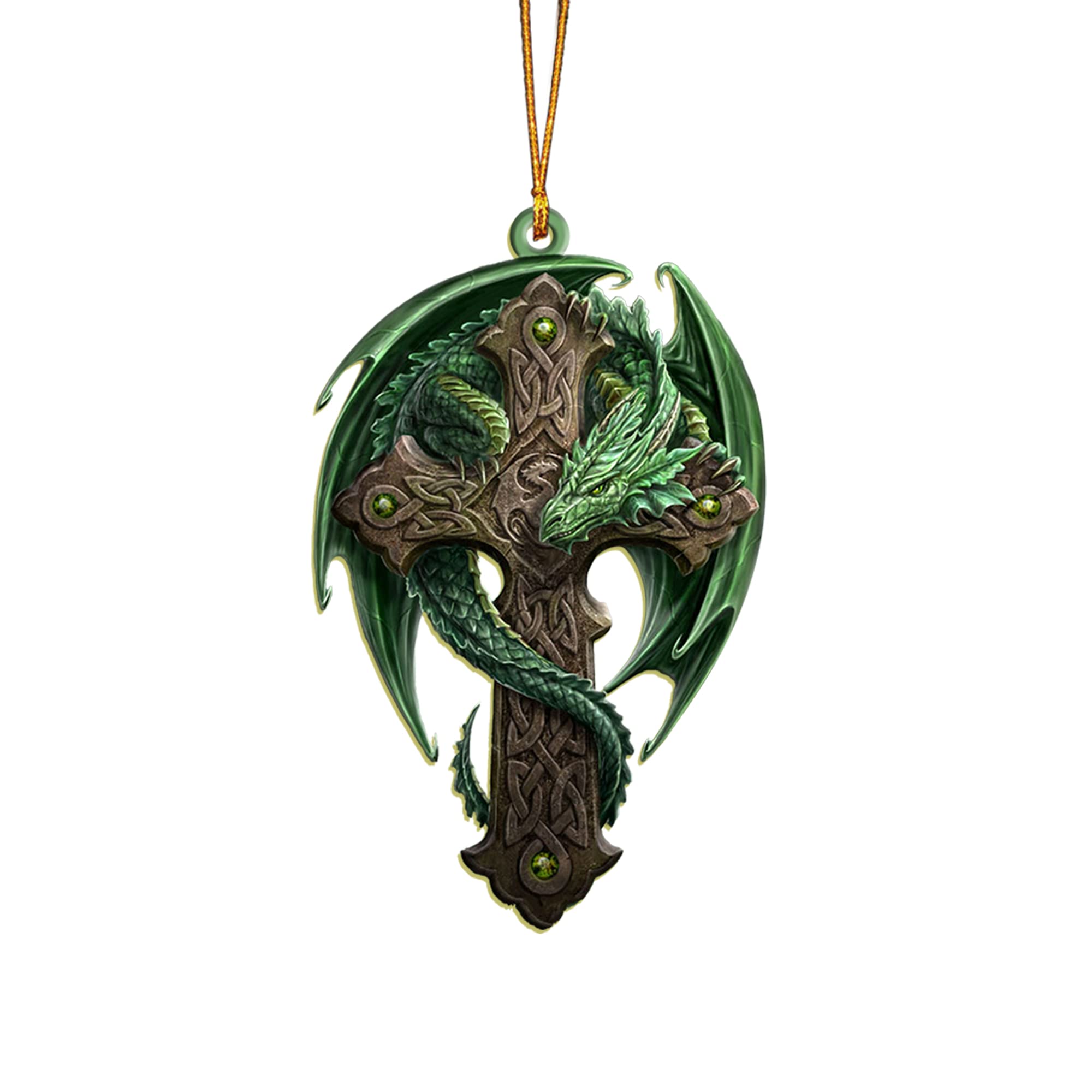 Celtic Knot Cross Ornament - Wooden Christmas Tree Decor, Spiritual Gifts for Holidays, 3.5 Inch Keepsake - Perfect for Home Decor, Church Celebrations & Festive Gift Giving
