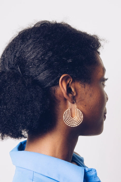 Anjuli Hoop Earrings - 18K Gold Plated Dangle Earrings for Women | Trendy & Elegant Jewelry Gift for Birthday, Anniversary & Special Occasions