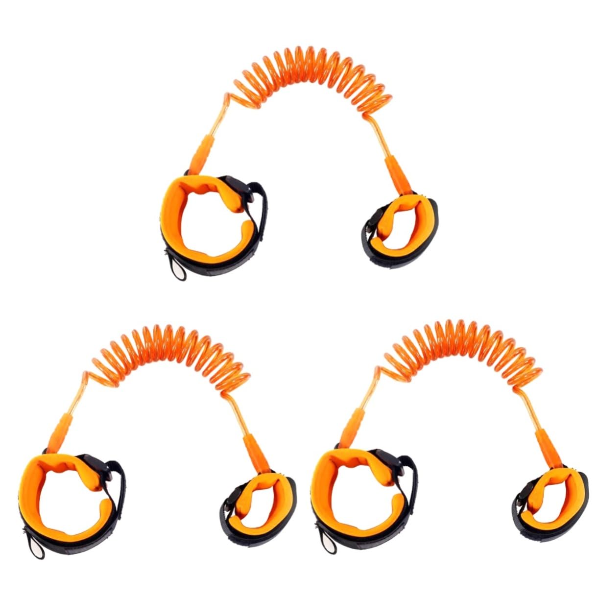 HEMOTON 3-Piece Safety Harness Set - Heavy Duty Fall Protection Harness Belts with Adjustable Straps (Orange) - Ideal for Construction, Roofing & Window Cleaning Work