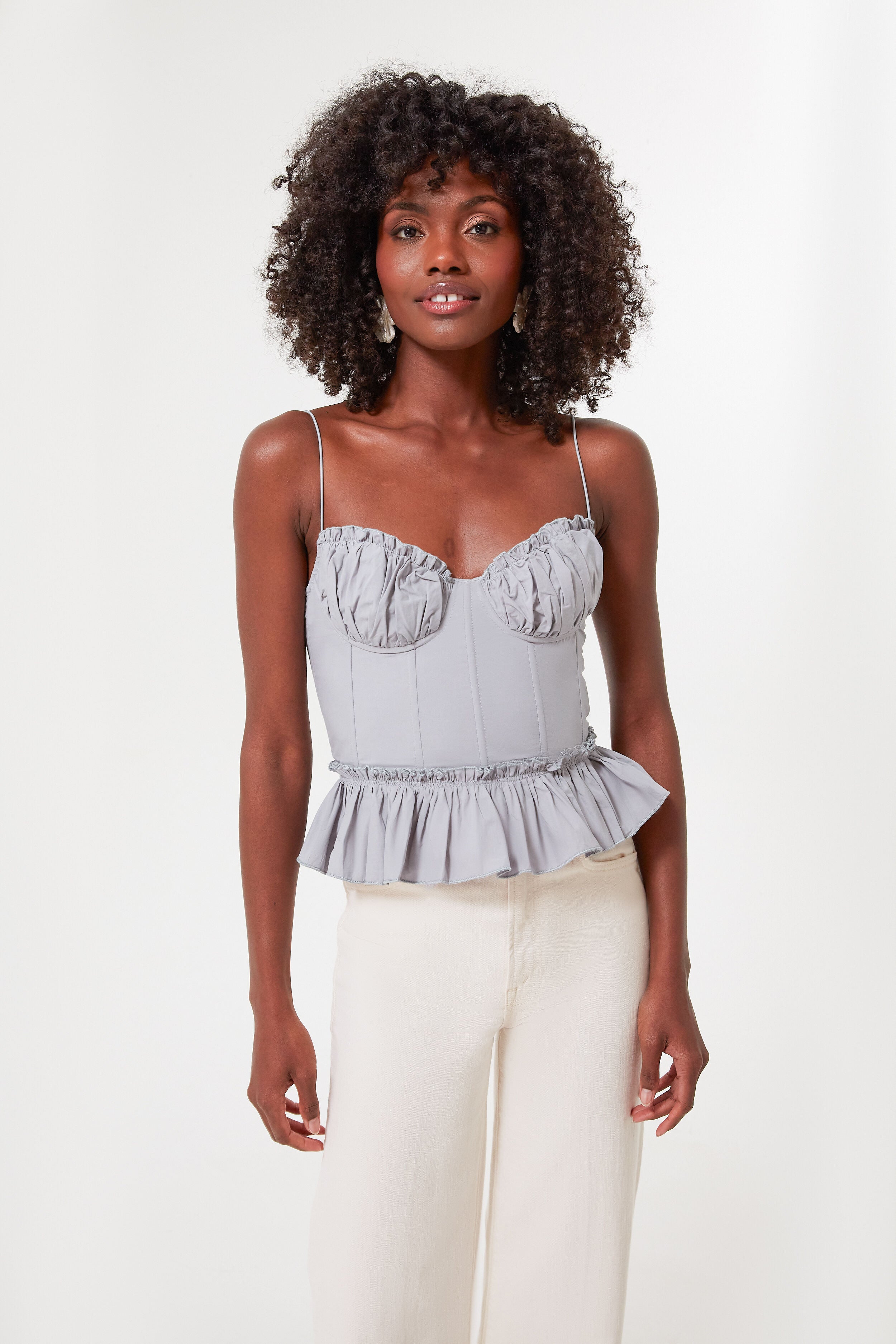 Blue Raina Bustier Top for Women - Sexy Lace Corset Top for Party, Date Night & Special Occasions