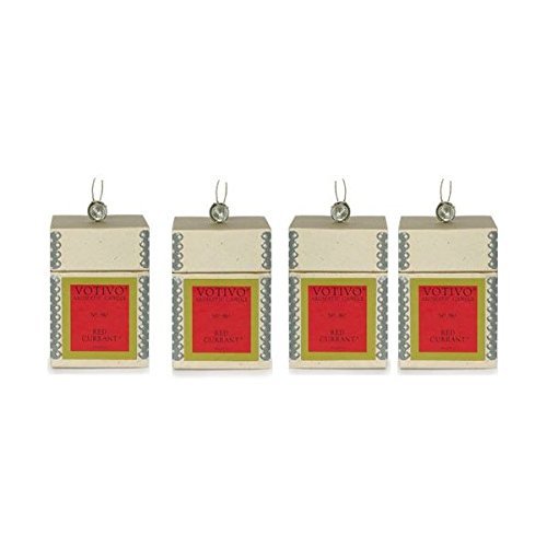 Votivo Red Currant Scented Candles - 4 Pack Set for Home, Spa & Romantic Ambiance | Aromatherapy Gifts for Women & Relaxation