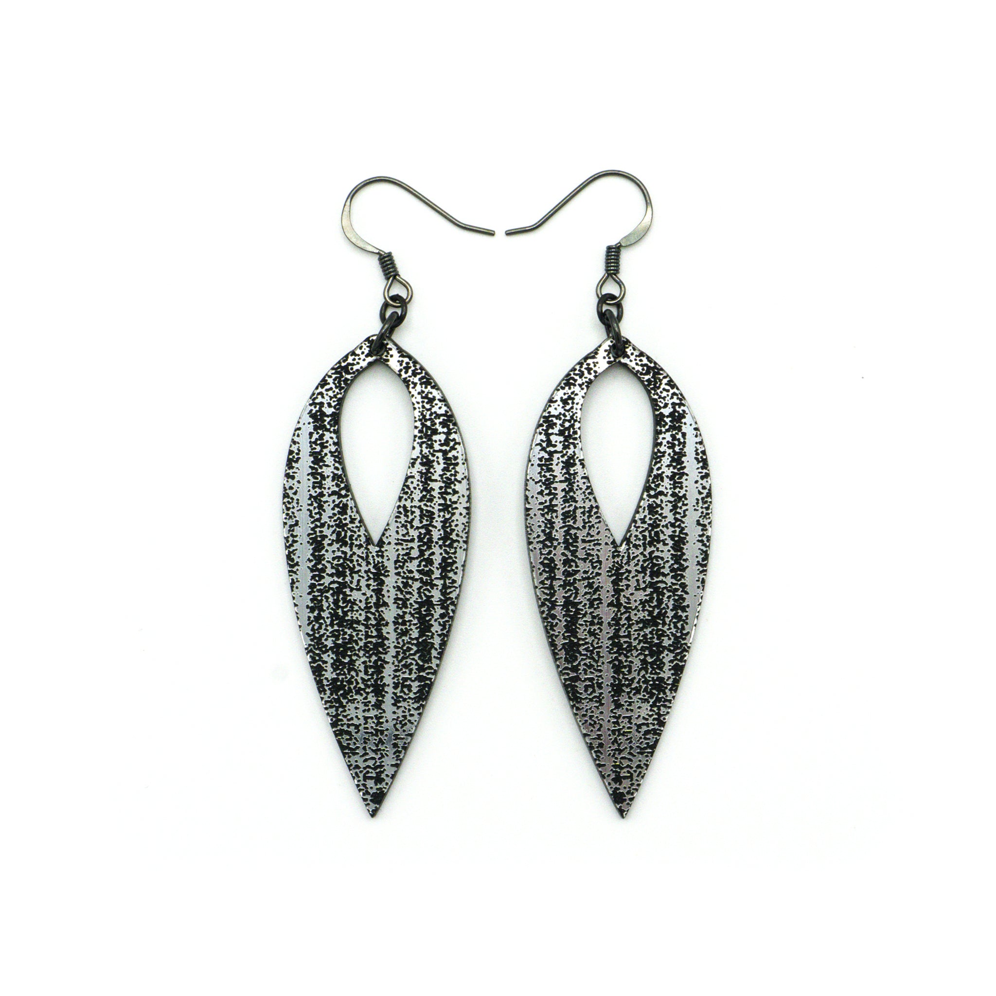 Nativas Acrylic Earrings Set of 22 - Brushed Silver & Black Geometric Dangle Earrings for Women | Trendy Party, Office & Everyday Wear