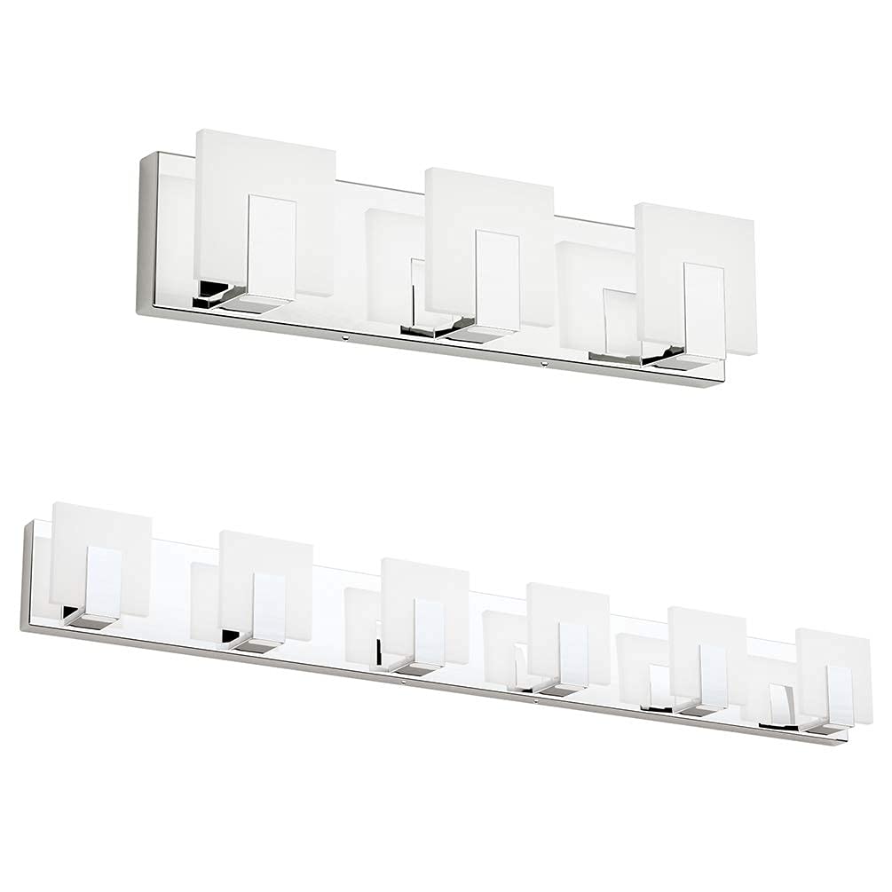 Modern LED Vanity Light for Bathroom - Frosted White Acrylic Up/Down Wall Light Fixture - Perfect for Mirror Lighting & Bathroom Decor