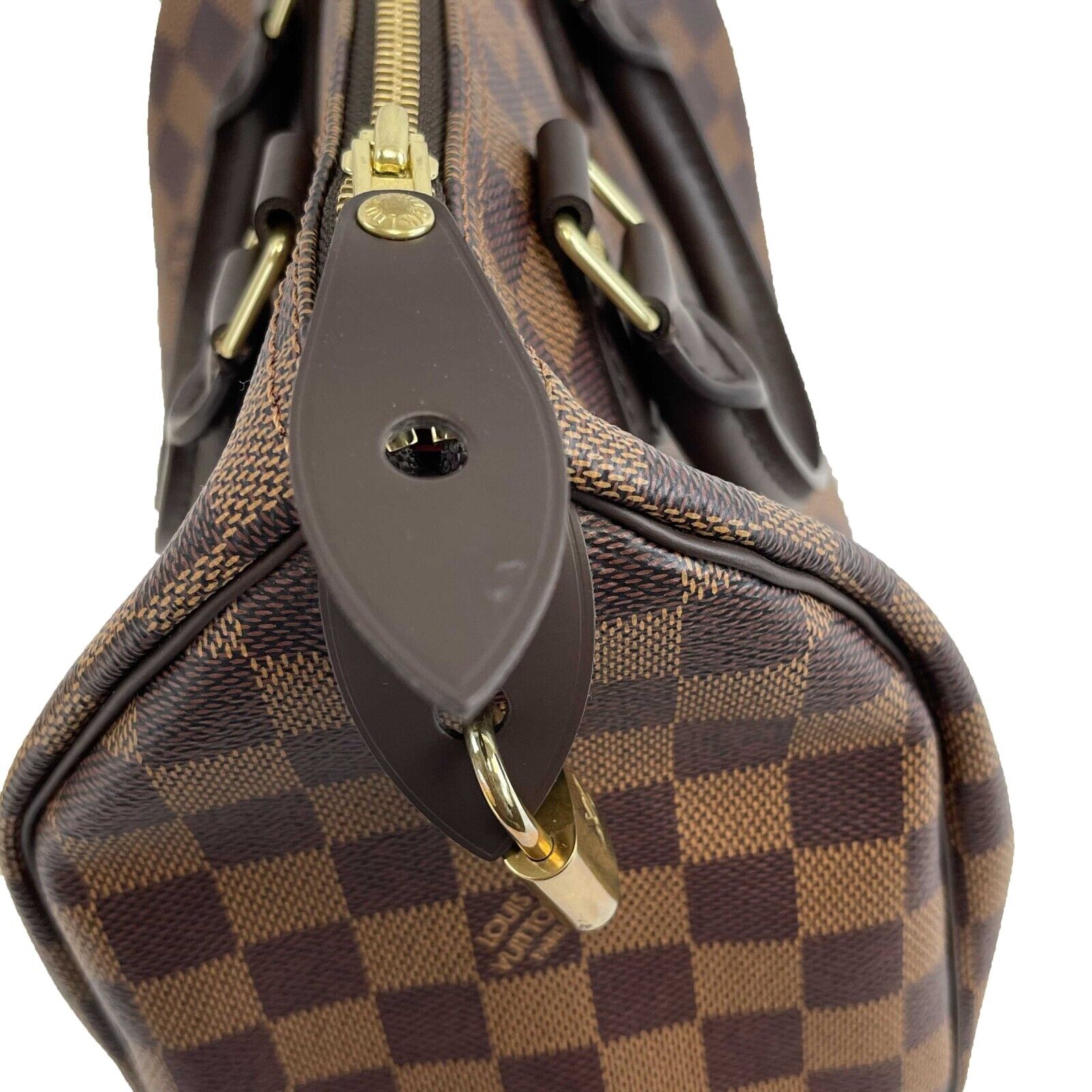 Authentic Louis Vuitton Damier Ebene Speedy 25 Brown Crossbody Bag - Perfect for Work, Travel & Everyday Luxury Fashion Accessory
