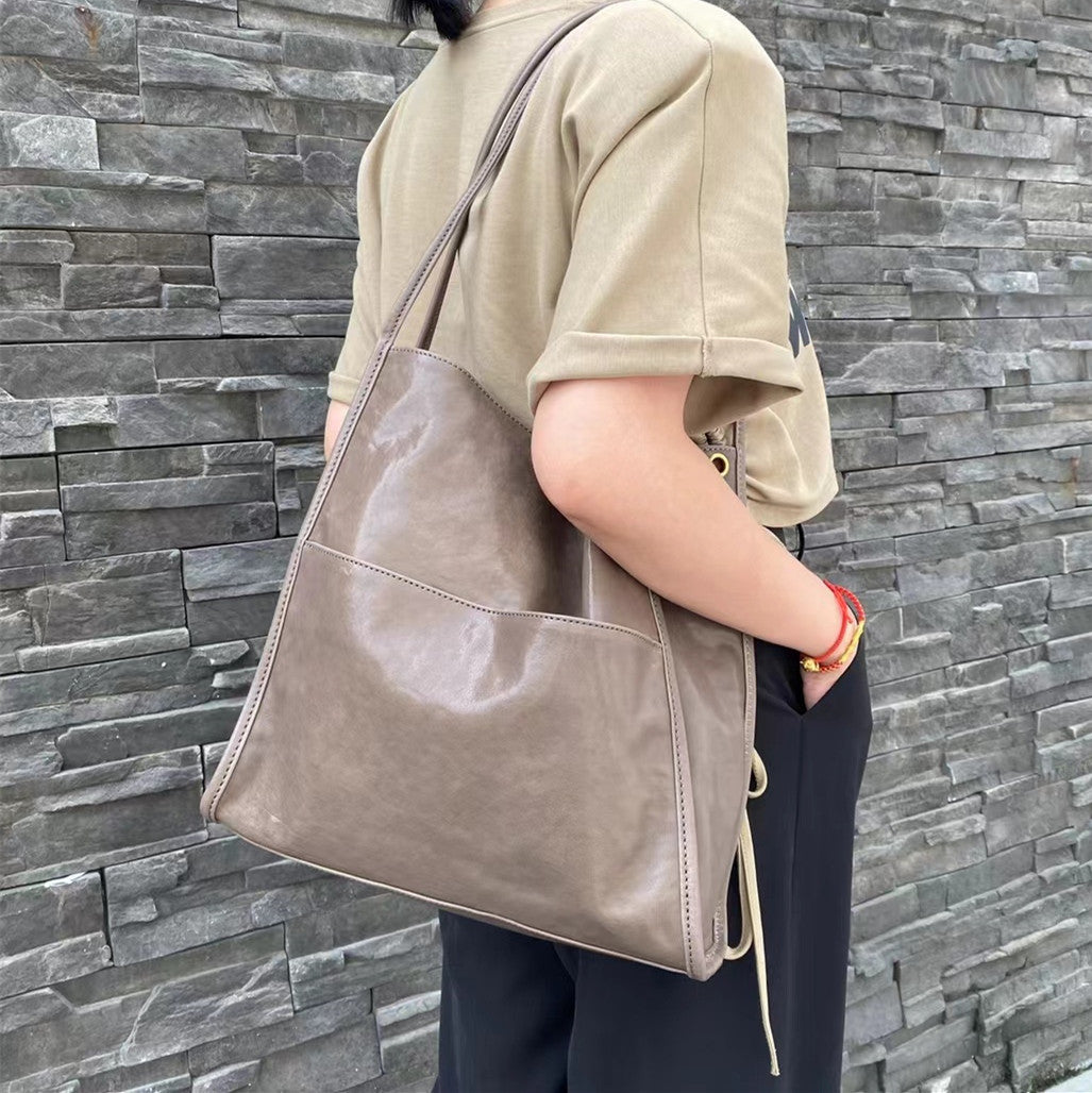 Luxury Italian Leather Tote Bag for Women - Handmade Genuine Leather Shoulder Bag - Perfect for Work, Travel & Everyday Use