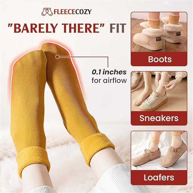 Janemore Women's Ultra Soft Velvet Thermal Socks - Fleececozy Plush Thick Winter Socks for Cold Weather, Indoor & Outdoor Activities, Hiking, and Home Comfort