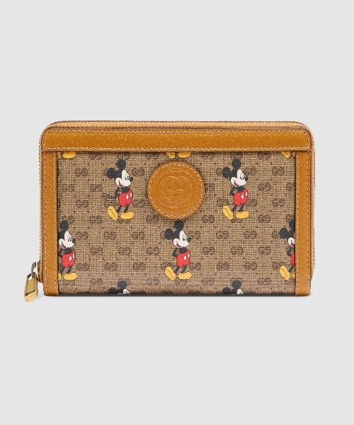 Gucci Disney x Gucci Zip Around Wallet for Women - Luxury Mickey Mouse Print Leather Wallet - Perfect for Everyday Use, Travel & Gift Giving