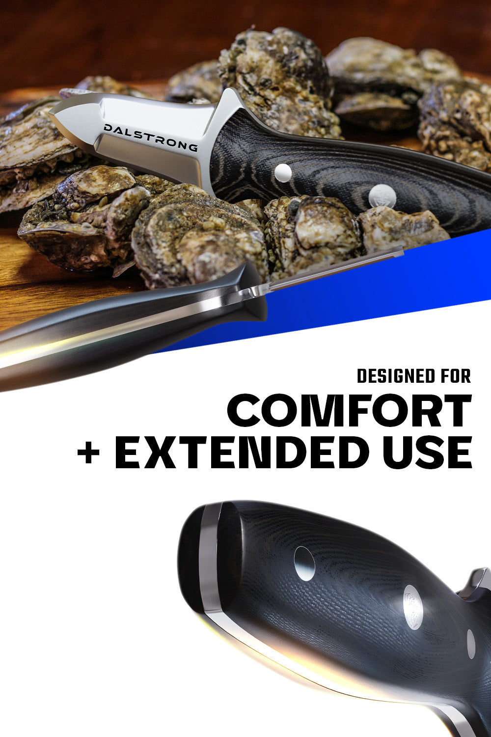 Premium Dalstrong Gladiator Series Oyster Shucking Knife - NSF Certified Professional Shellfish Tool for Seafood Lovers | Perfect for Restaurants, Home Kitchens & Outdoor Seafood Parties