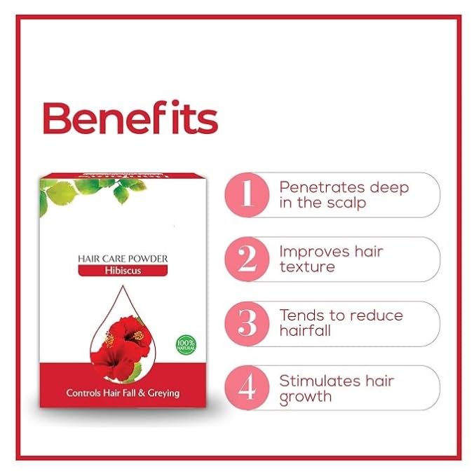 ZOOMIQUE 100% Natural Hibiscus Flower Powder for Hair Growth & Care | Herbal Hair Treatment Pack (100g) | Perfect for DIY Hair Masks, Scalp Treatments & Natural Hair Conditioning