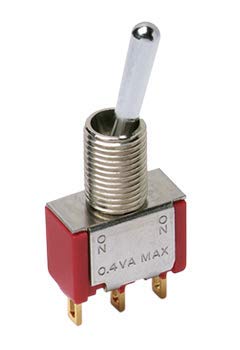 7411TCQE Miniature Toggle Switch - ON/Off SPST Electrical Switch for DIY Electronics, Automotive, and Industrial Applications | Compact Size, Durable Design for Control Panels, Machinery, and Home Projects