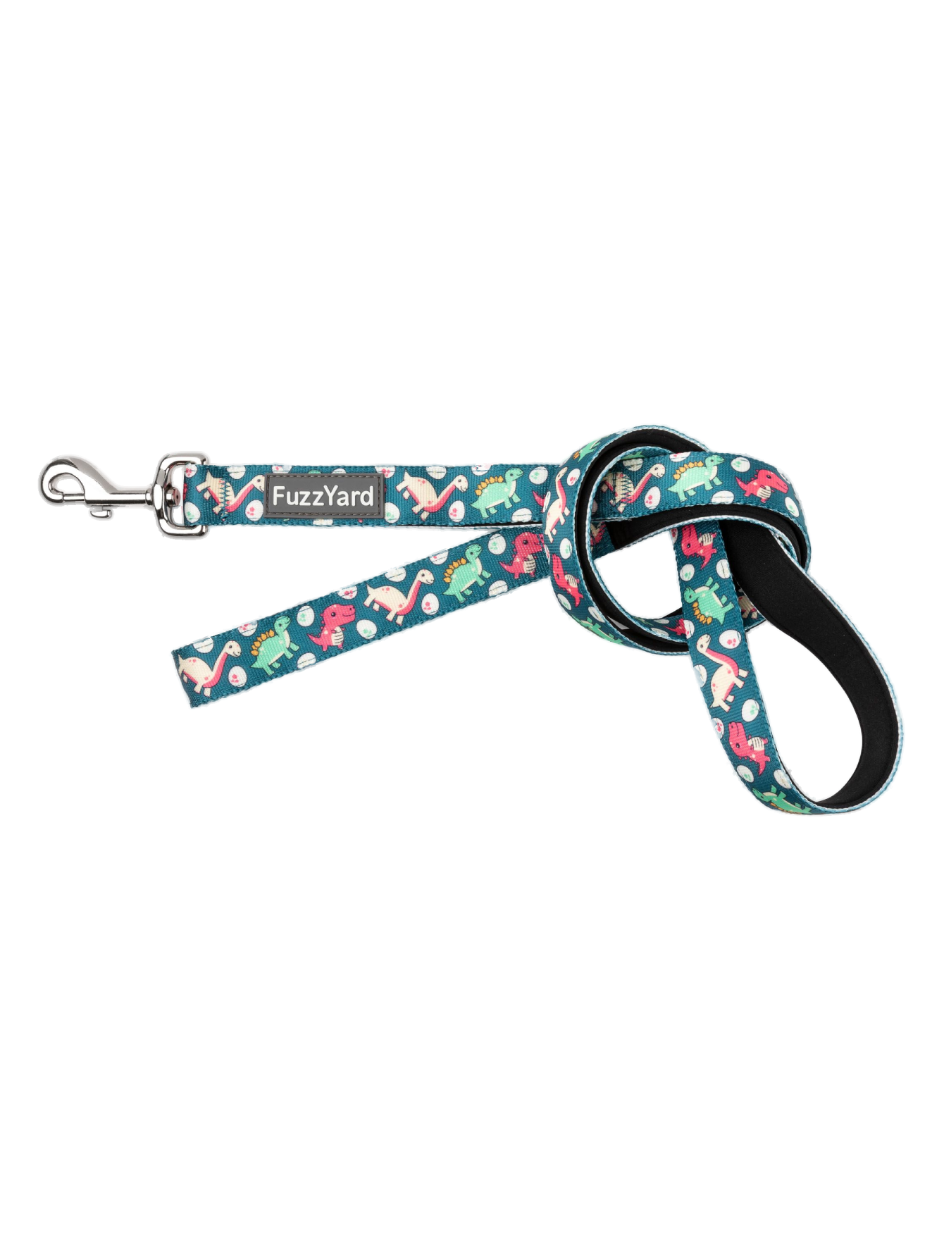 Fuzzyard Durable Dog Leash with Dinosaur Print - Adjustable 2 Sizes (Small & Large) for Small Medium Large Dogs - Perfect for Walking, Hiking & Outdoor Adventures