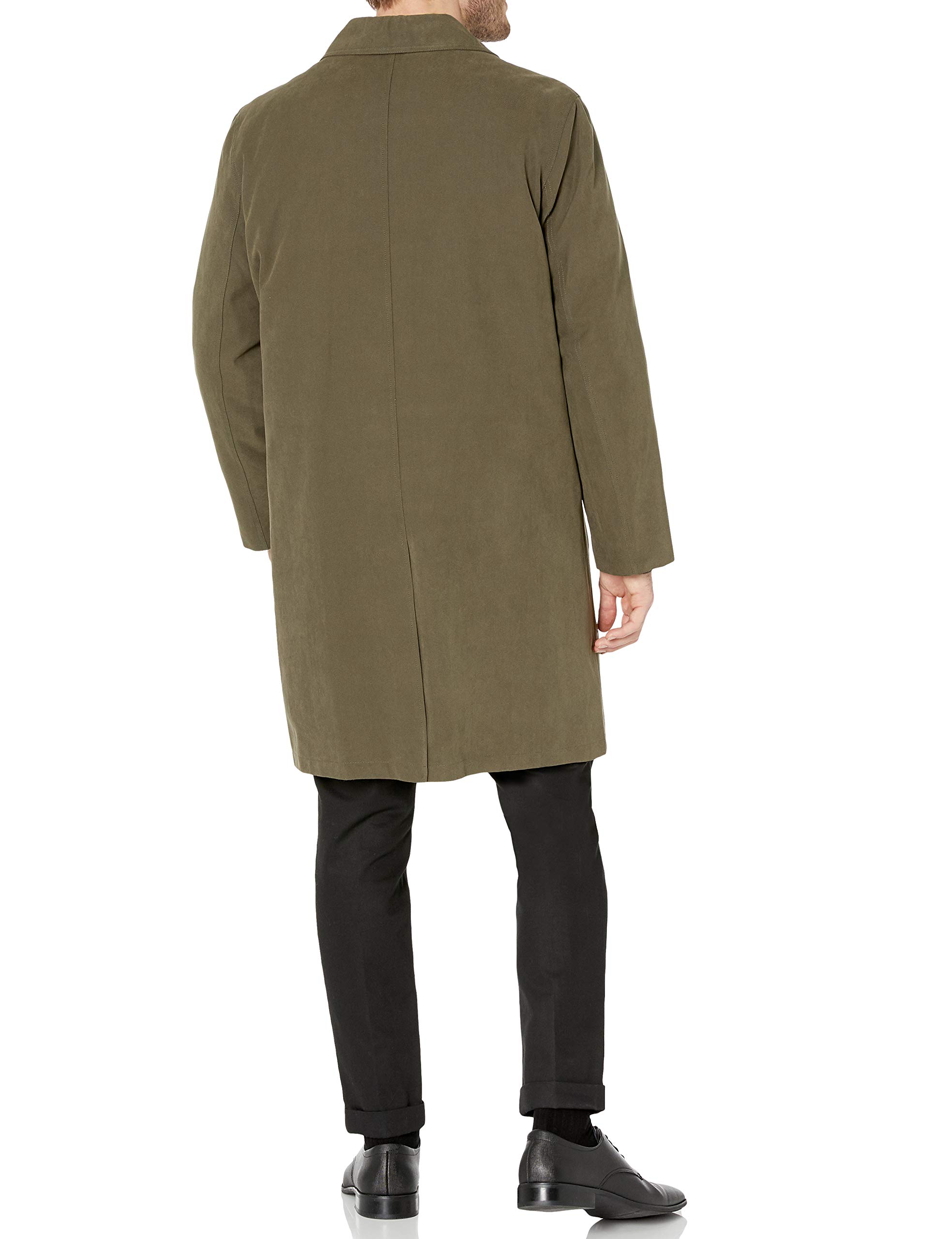 LONDON FOG Men's Durham Waterproof Raincoat with Removable Liner - Lightweight Windproof Jacket for Outdoor Activities & Commuting