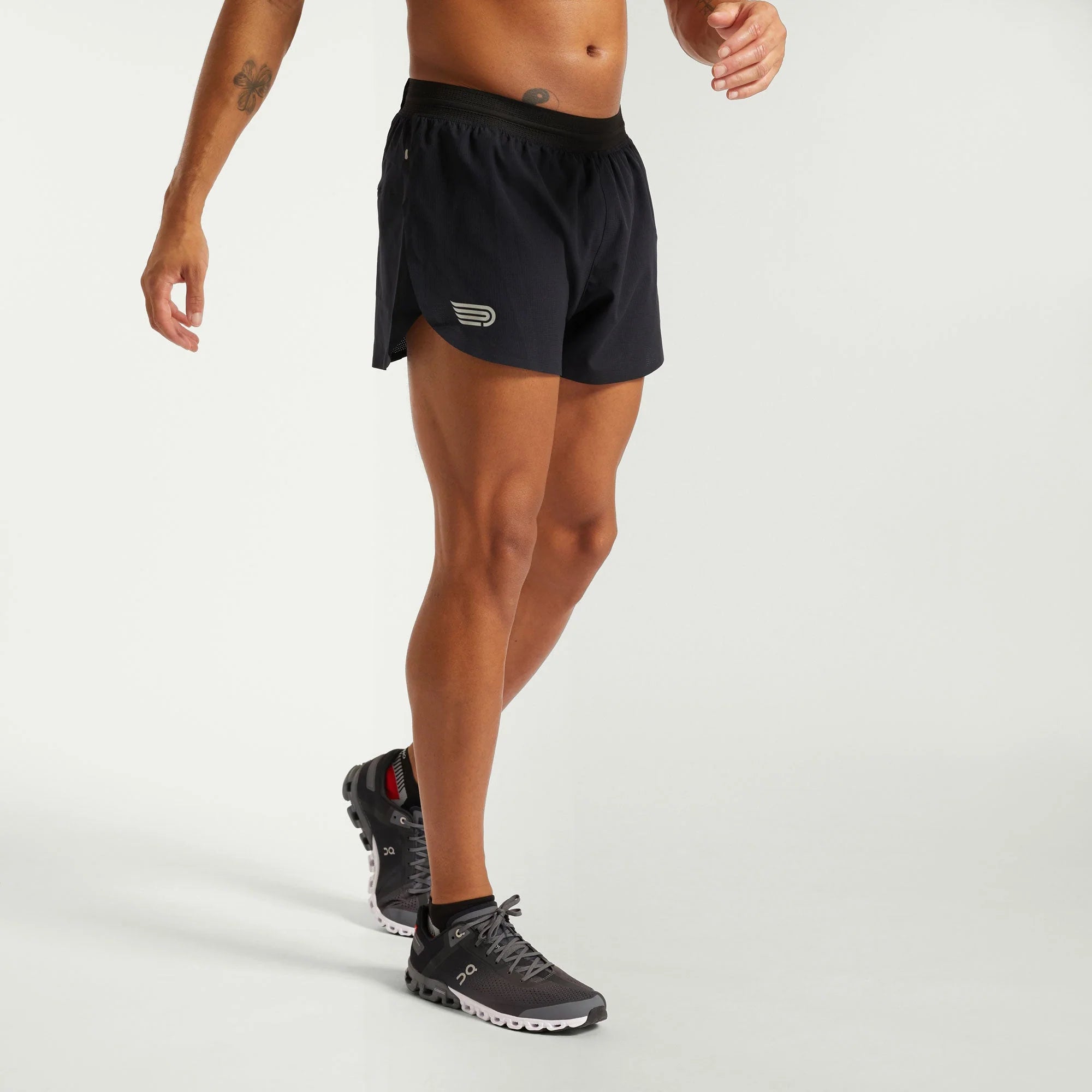 Pressio Men’s Run Elite 3’ Shorts - Black/Silver - Lightweight Running Shorts for Men with Built-in Liner - Perfect for Jogging, Gym Workouts & Outdoor Activities