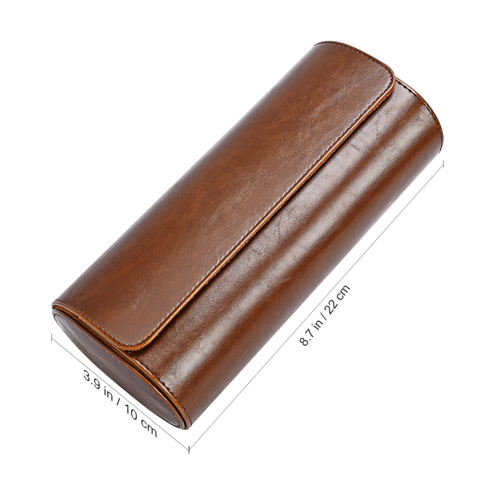 Premium Balacoo Leather Watch Roll Travel Case for Men - 3 Slot Luxury Watch Box Organizer | Perfect for Business Trips, Vacations & Watch Collection Storage