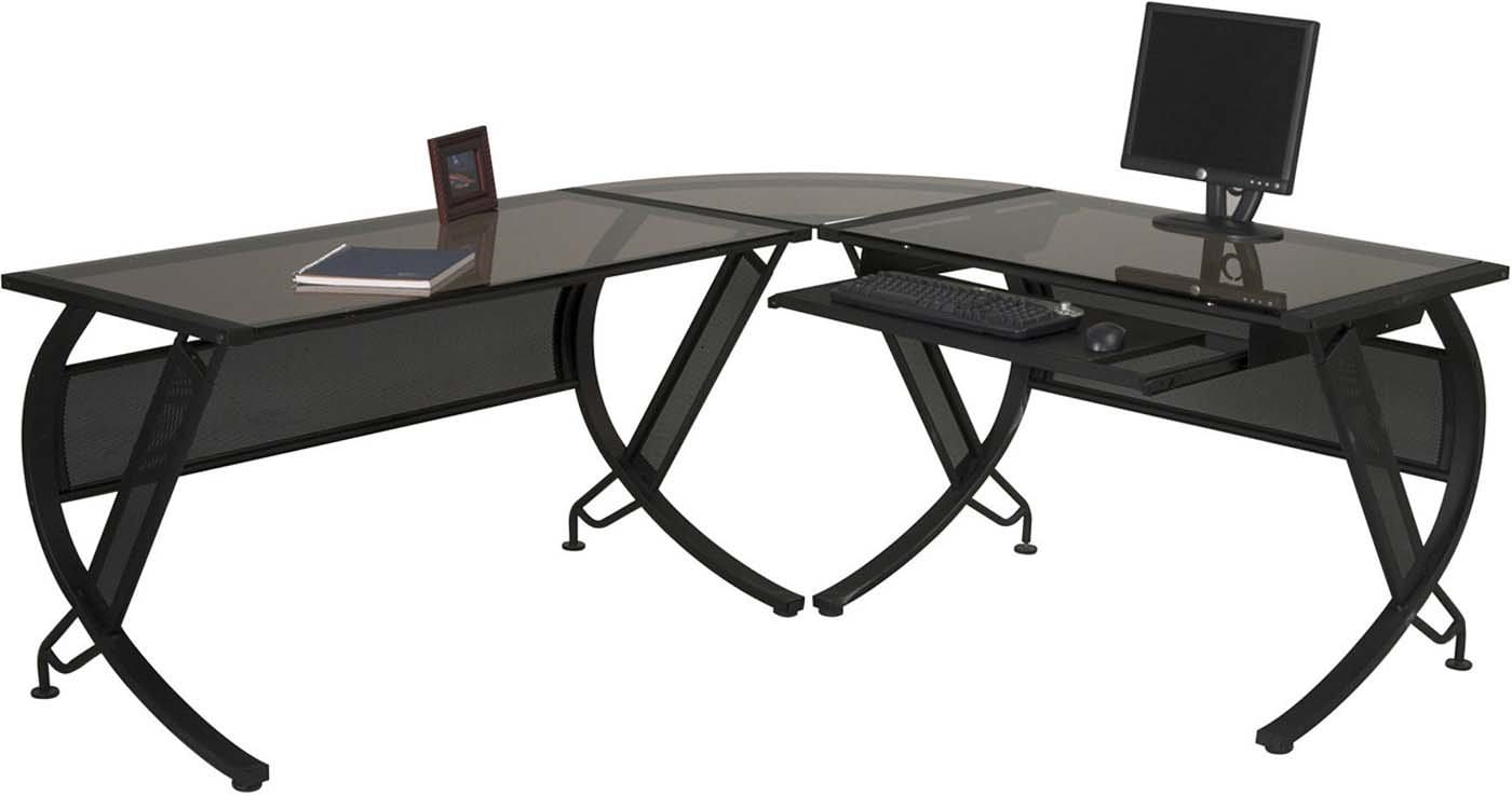OSP Designs Horizon Computer Desk [HZN25] - Modern Home Office Desk with Storage Shelf | Perfect for Remote Work, Gaming & Study Spaces