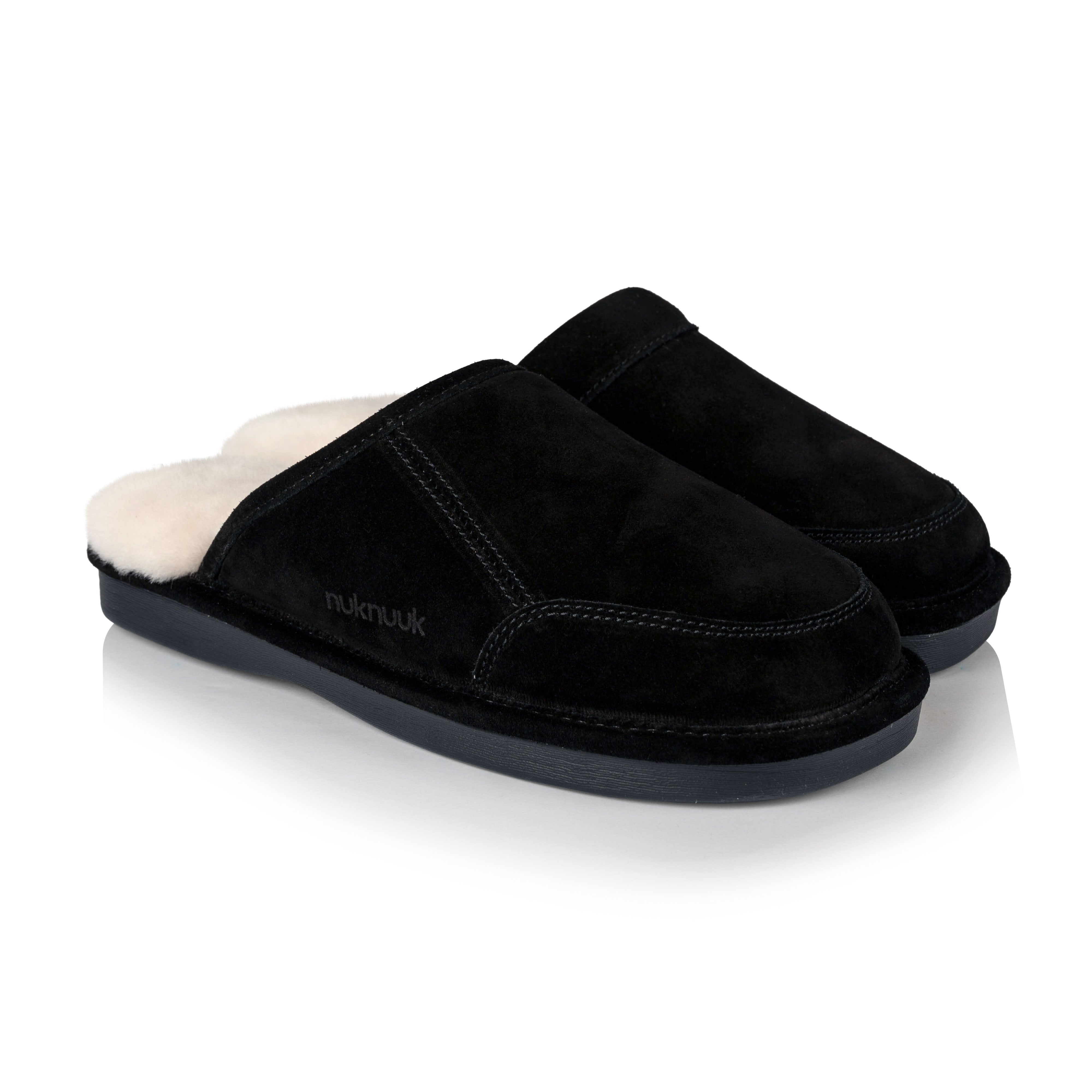 Brandon Men's Comfortable House Slippers - Soft Indoor/Outdoor Slippers for Men with Non-Slip Sole (Black) - Perfect for Home, Lounge, and Backyard Relaxation