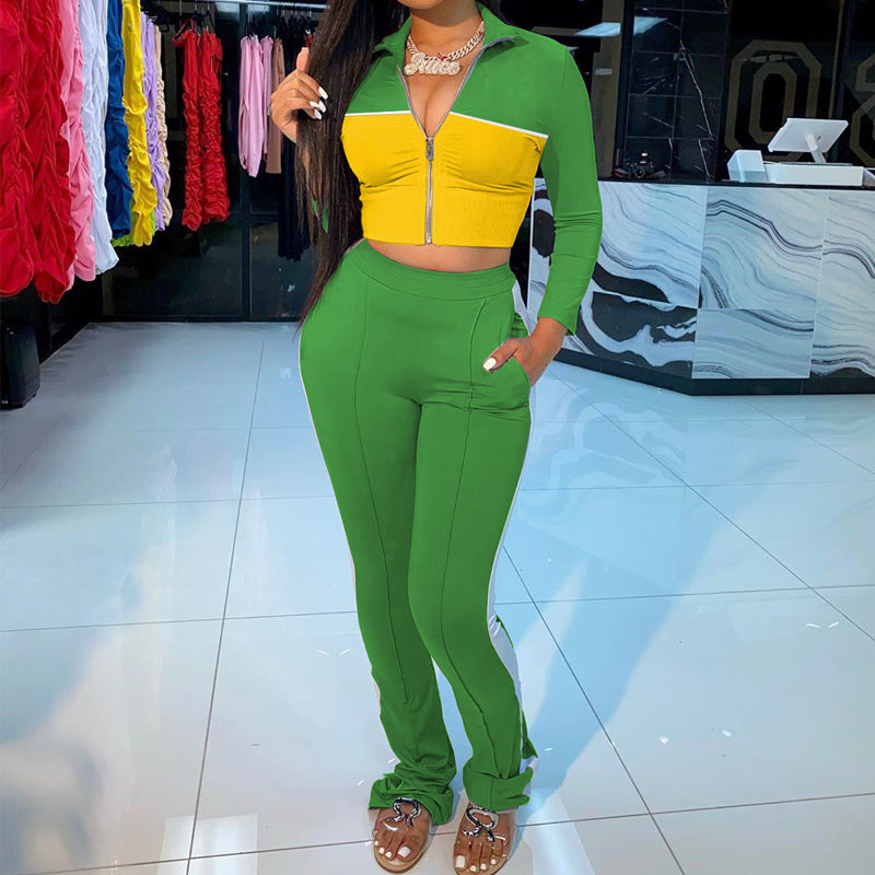 Stylish Two-Piece Outfit with Color Block Design - Trendy Matching Set for Women | Perfect for Casual Wear, Date Nights & Summer Vacations