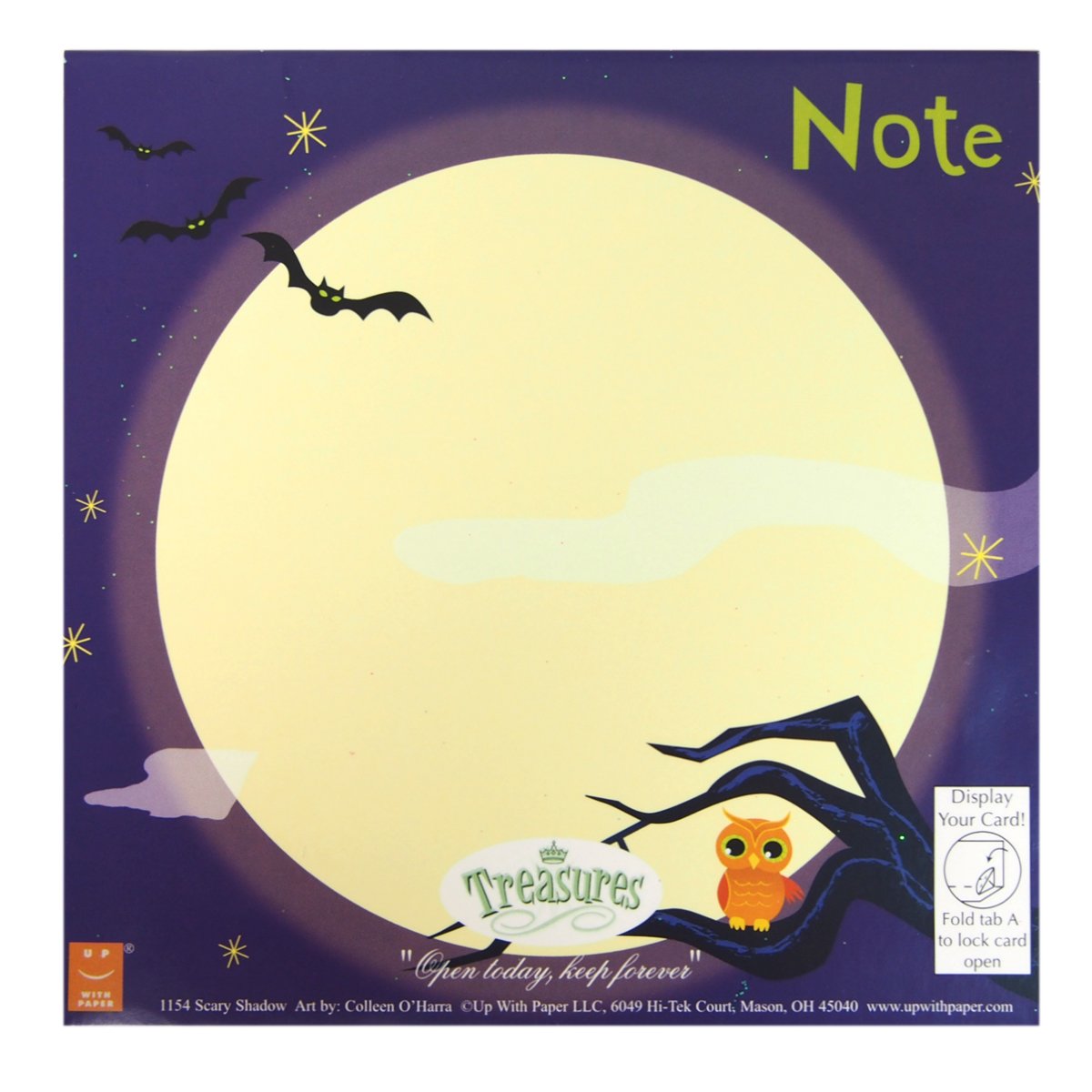 Up With Paper Treasures Halloween Scary Shadow Pop-Up Card - Spooky 3D Greeting Card for Halloween Parties, Decorations & Gifts