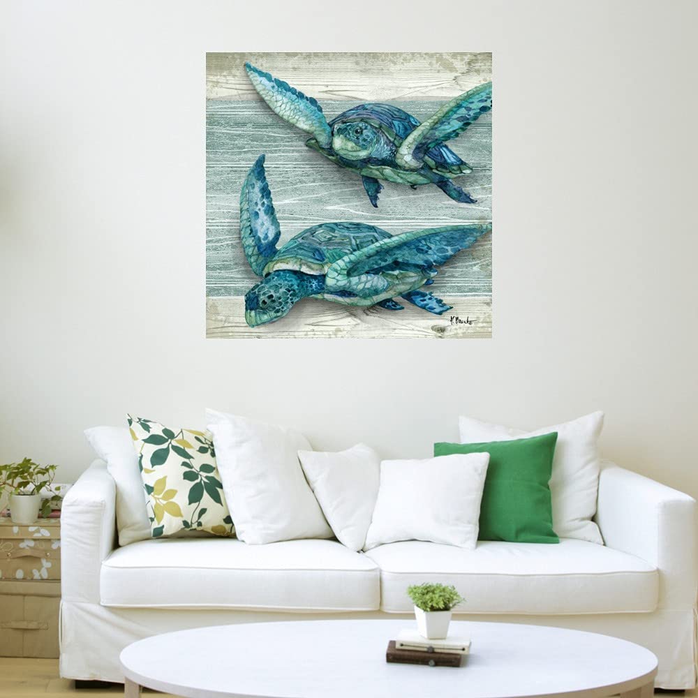Northpoint Sealife VI Canvas Wall Art by Paul Brent - 22x22 Inch Ready to Hang Fine Art Print for Living Room, Bedroom, Office Decor - Coastal & Nautical Theme Home Décor Perfect for Beach Houses & Seaside Interiors