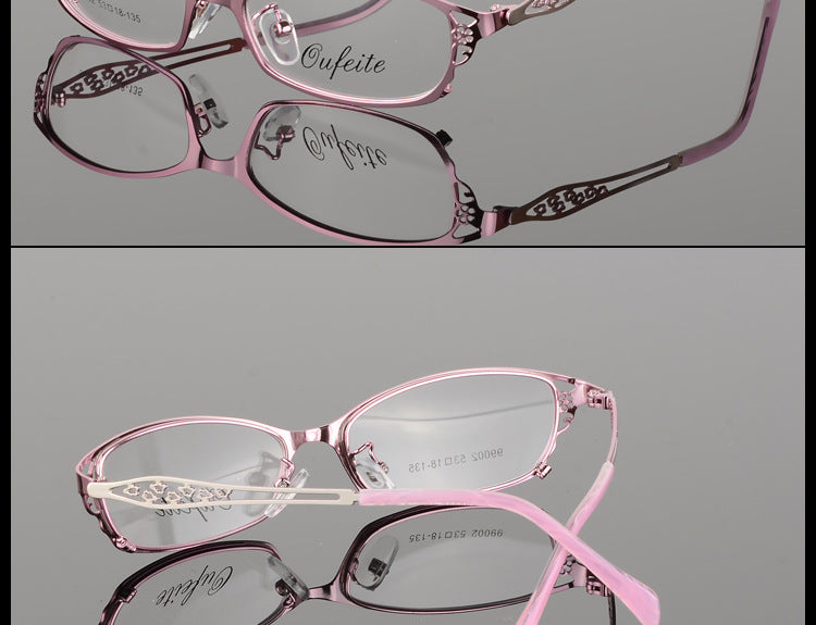 Premium Bclear Women's Metal Alloy Half-Rim Eyeglass Frames (Model S99002) - Lightweight & Durable for Work, Reading & Fashion Accessories