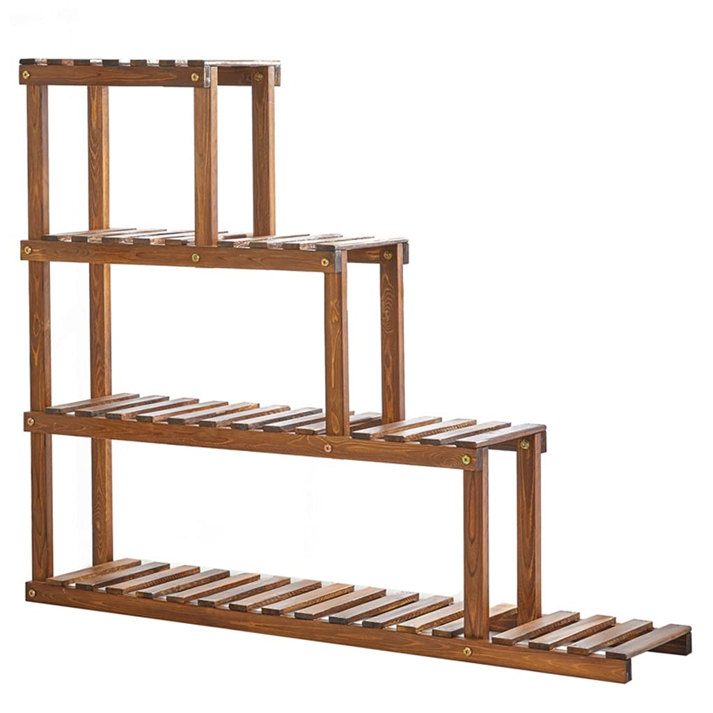Tiered Solid Wood Window Sill Shelf for Plants - 70x15x80cm Multi-Layer Balcony & Indoor Flower Pot Stand - Perfect for Living Room, Kitchen, Office Decor (Natural Wood Color)