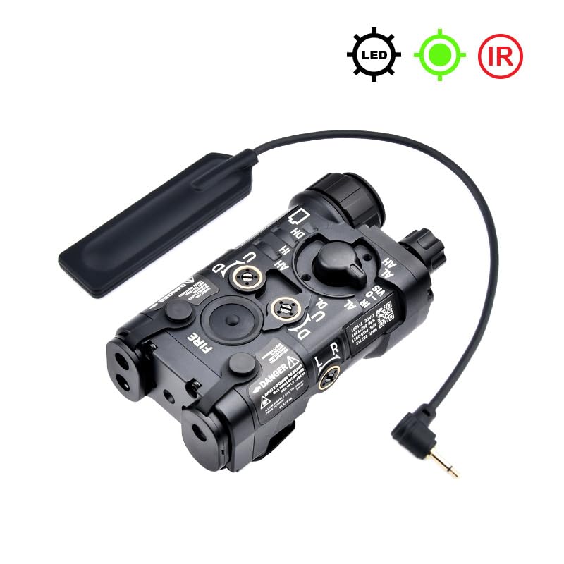 Metal L3-NL Box Laser Sight with IR & Green Laser | 150 Lumens White Light LED Flashlight | Strobe/Momentary/Constant Modes | Pressure Switch | Fits 20mm Rail (Green Laser Black) - Perfect for Tactical Shooting, Hunting, and Night Vision Operations