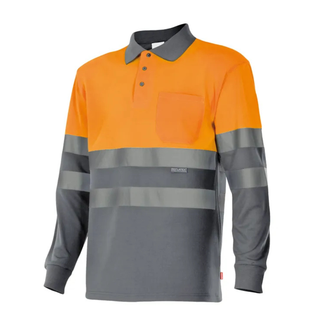 175 HV LS Two-Tone Polo Shirt for Men - Comfortable & Stylish Casual Wear for Work, Golf & Outdoor Activities