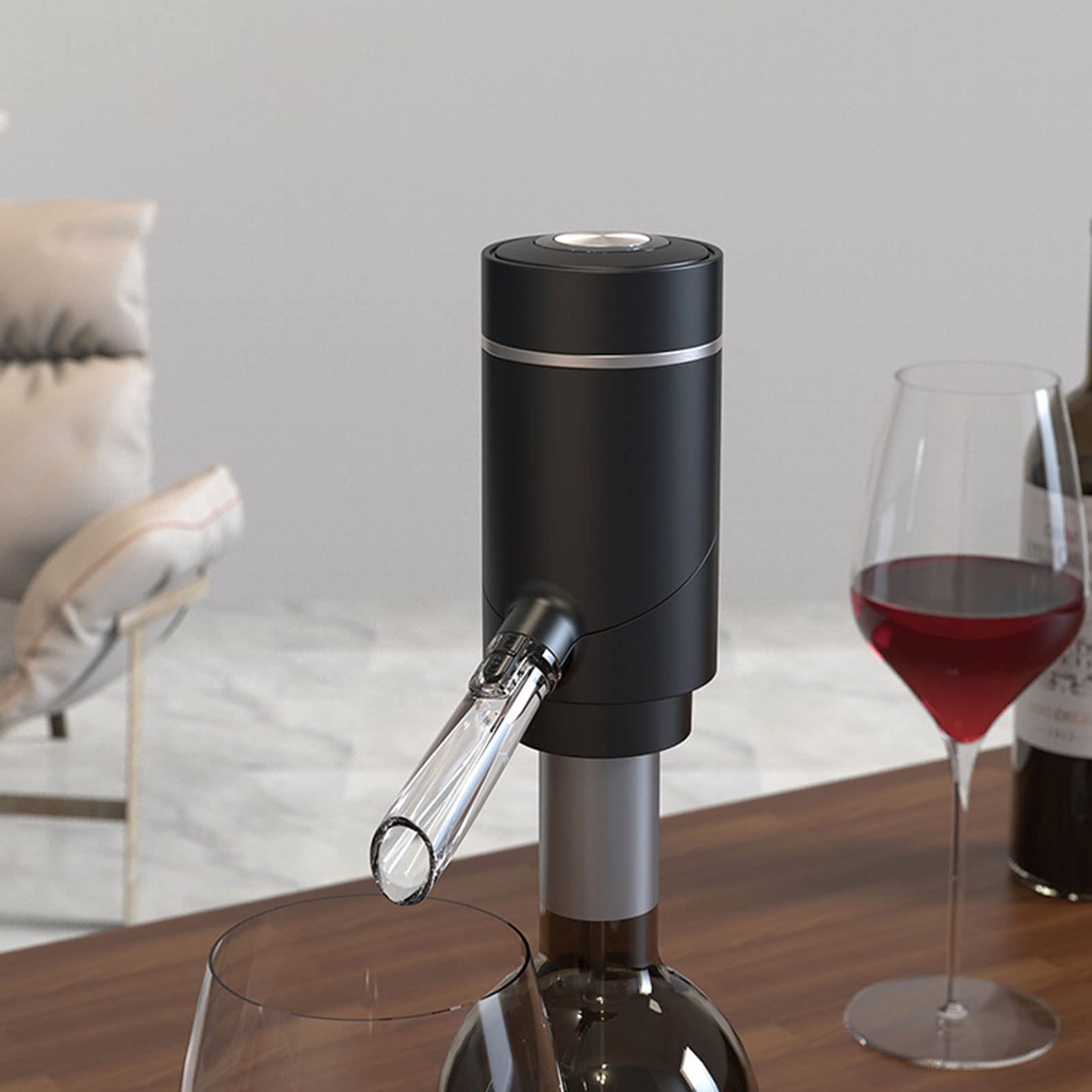 Premium Electric Wine Aerator & Decanter - Fast Oxidation No Drip Wine Dispenser Pump, Rechargeable & Washable - Perfect Gift for Wine Lovers | Ideal for Home Bars, Dinner Parties & Wine Tasting Events