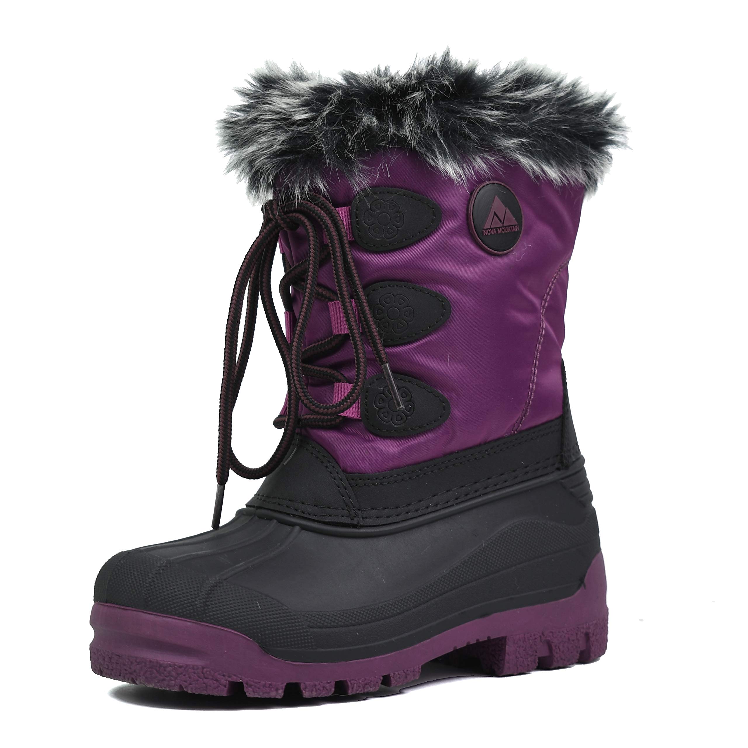 Nova Mountain Kids' Winter Snow Boots - Waterproof & Insulated for Boys & Girls - Perfect for Snow Play, Hiking & Outdoor Adventures