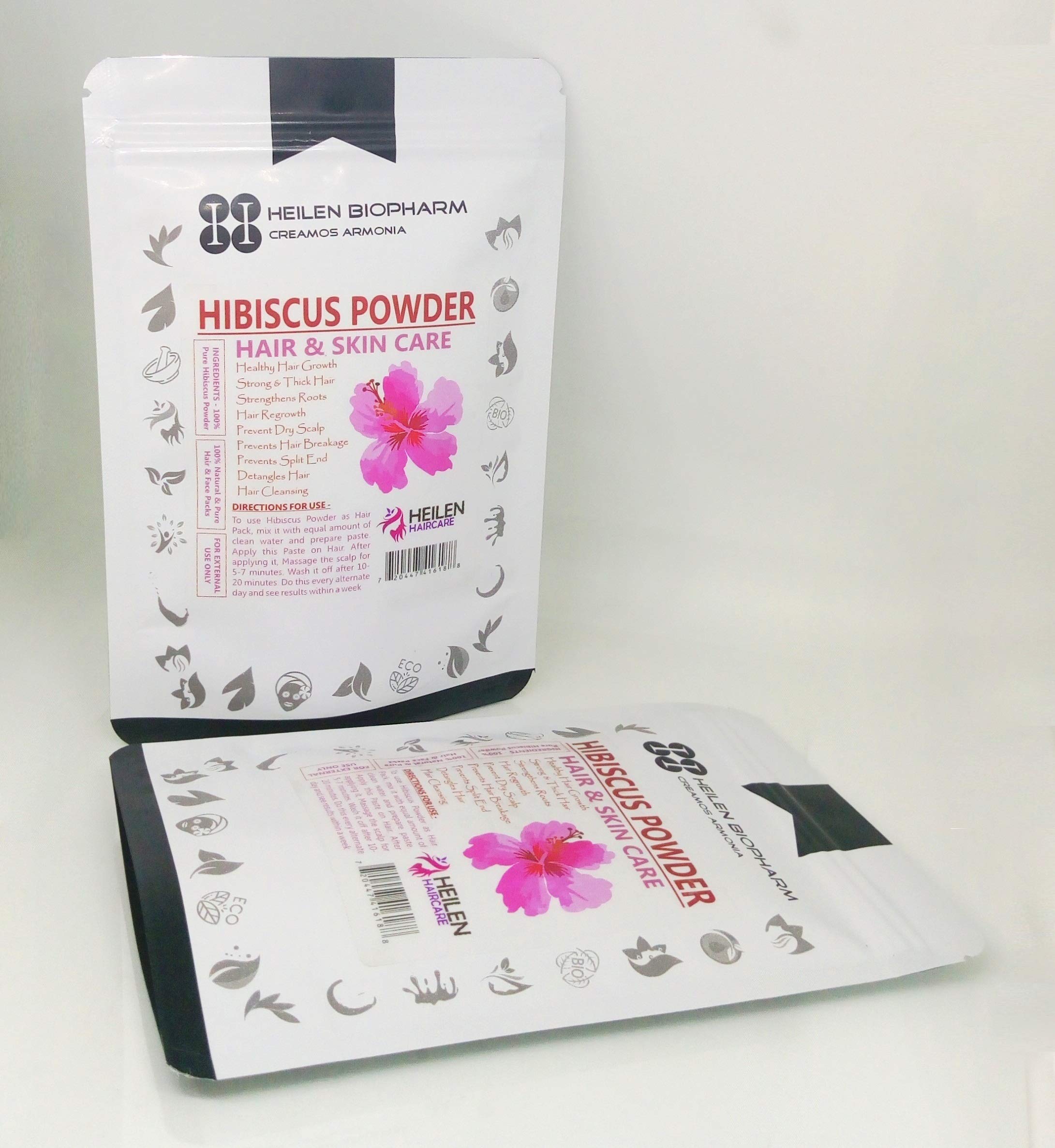 Organic Hibiscus Powder for Skin & Hair Care - 100g | Natural Anti-Aging & Hair Growth Supplement | DIY Face Mask & Hair Treatment | Glow Booster for Radiant Skin & Stronger Hair
