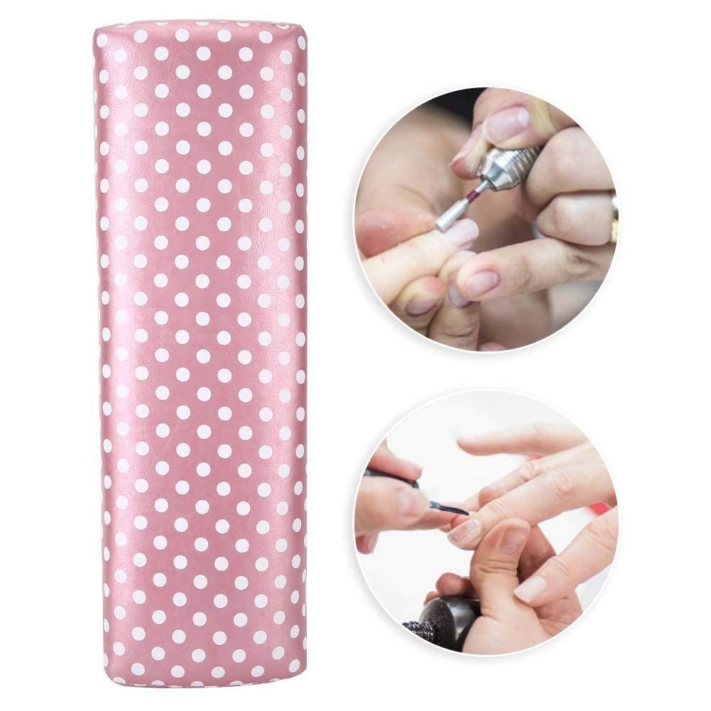 Red Square Nail Art Hand Pillow - Manicure Hand & Arm Rest Stand Holder with Soft Cushion for Salon & Home Use | Perfect for Gel Polish, Acrylic Nails & Nail Art Application
