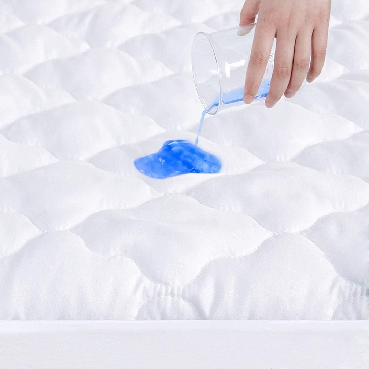 2 Pack Waterproof Fitted Crib Mattress Protector Sheets - Quilted, Breathable, 52