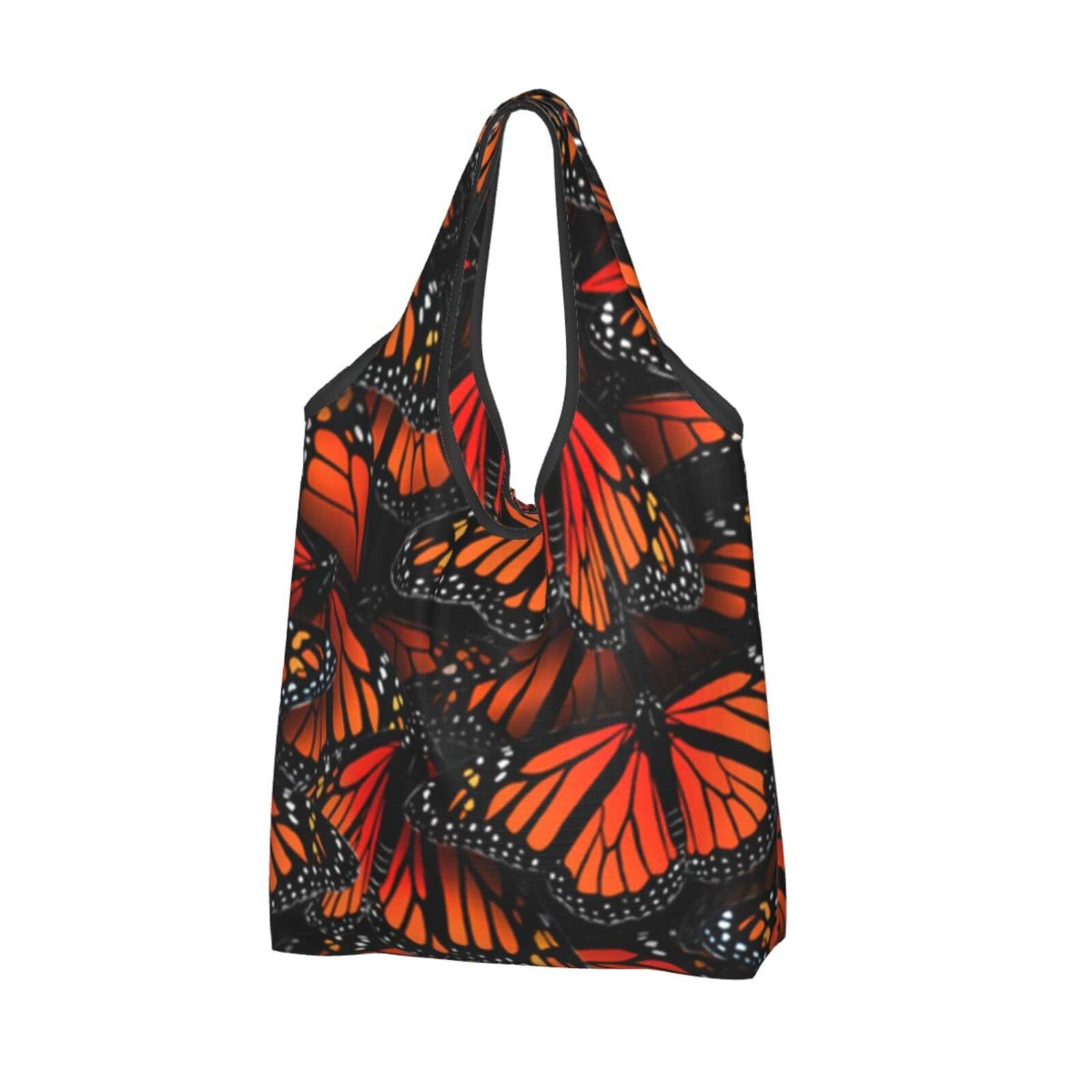QIEARA Reusable Grocery Bags - Foldable Shopping Totes with Sugar Skull & Floral Design - Eco-Friendly Fashion Bags for Groceries, Shopping & Daily Use