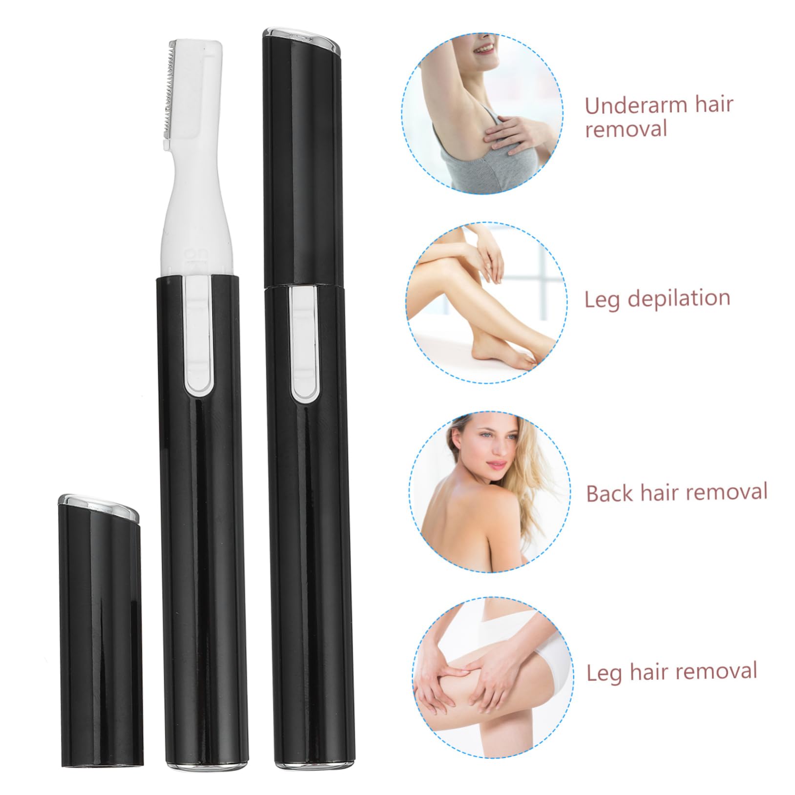 Electric Eyebrow Shaver for Women - Painless Facial Hair Remover Tool with 1 Replacement Head | Perfect for Eyebrow Shaping, Upper Lip & Peach Fuzz Removal at Home or Travel