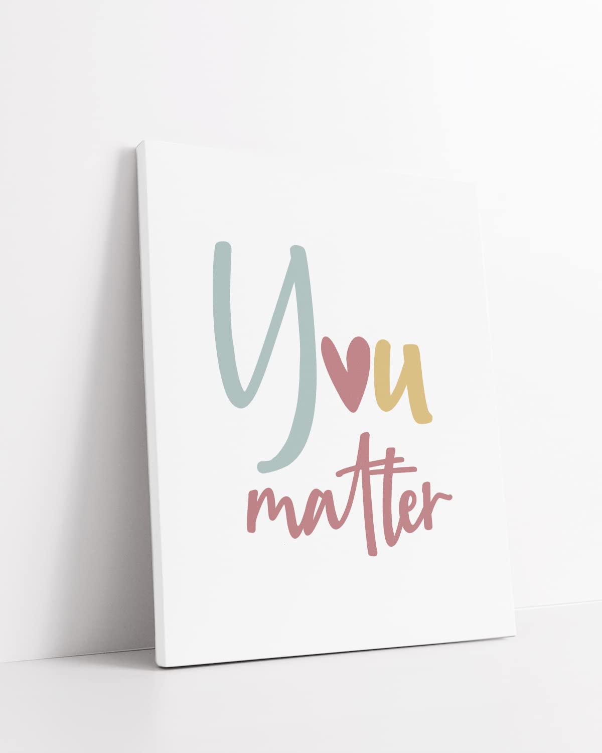 Govivo School Psychologist Wall Art - Mental Health Counseling Office Decor - 'You Matter' Inspirational Canvas for Classroom & Bedroom - 24x30 Ready to Hang Teacher Supplies - Perfect for Therapy Rooms, Schools & Home Décor