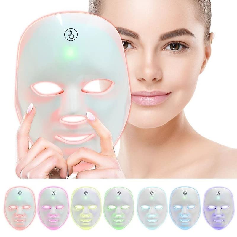 Relifa™ Rechargeable LED Photon Therapy Face Mask - Red Light & Whitening Treatment for Skin Care | At-Home Anti-Aging & Acne Relief Facial Device