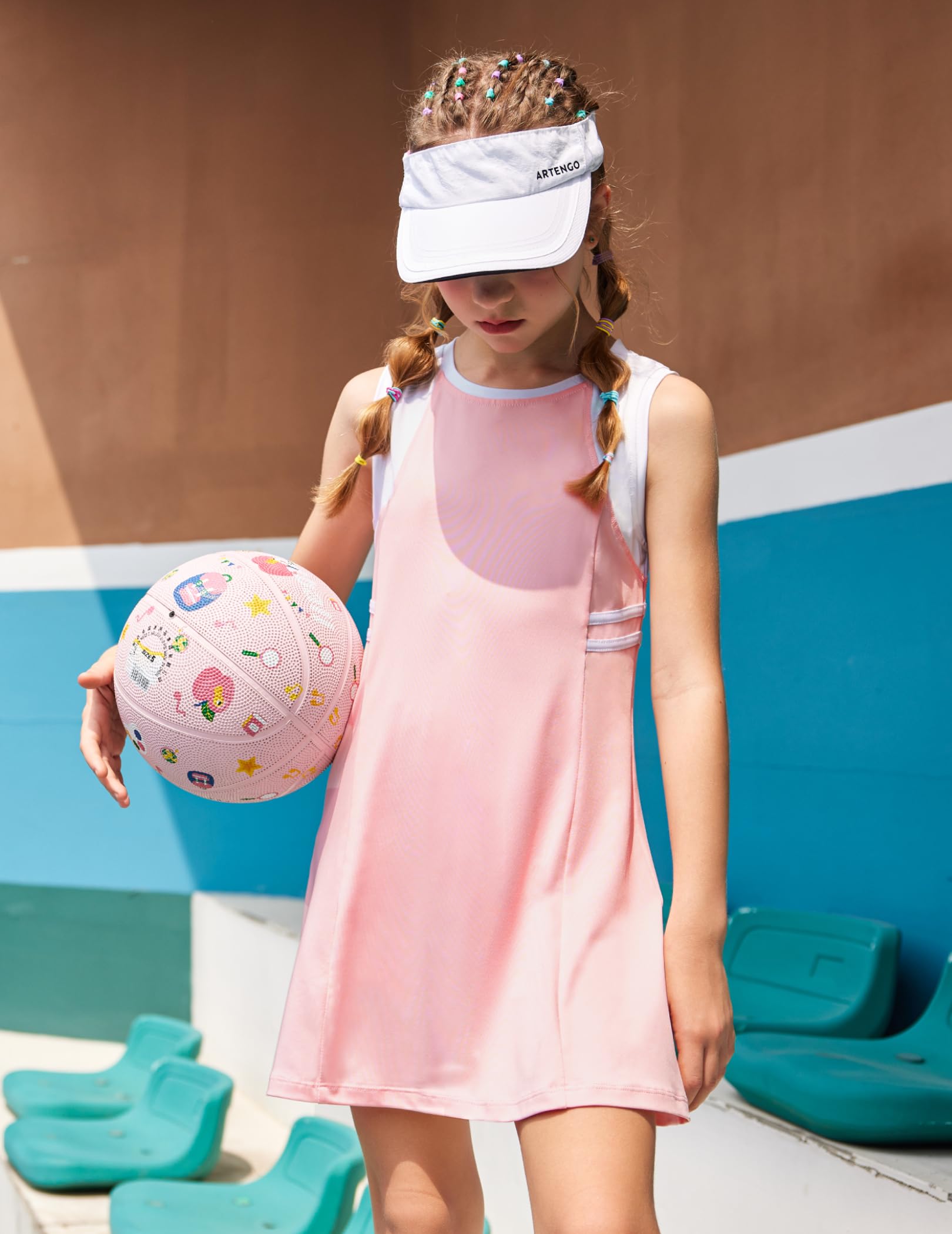 Zaclotre Girls Tennis & Golf Dress Outfit - Sleeveless Sports Dress with Pockets & Built-in Shorts - Activewear Set for Tennis, Golf & Outdoor Activities