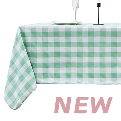 Gingham Sage Green-yarn Dyed Cotton-cutton-tablecloth