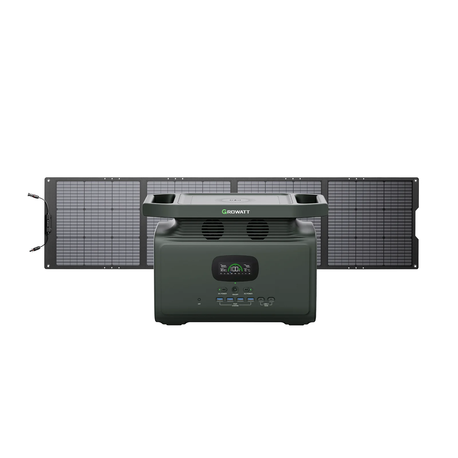 Growatt INFINITY 1200 Portable Solar Power Generator - 1200W/1024Wh Clean Energy for Home Backup, Camping & Outdoor Adventures - Solar Charging for Emergency Power & Off-Grid Living