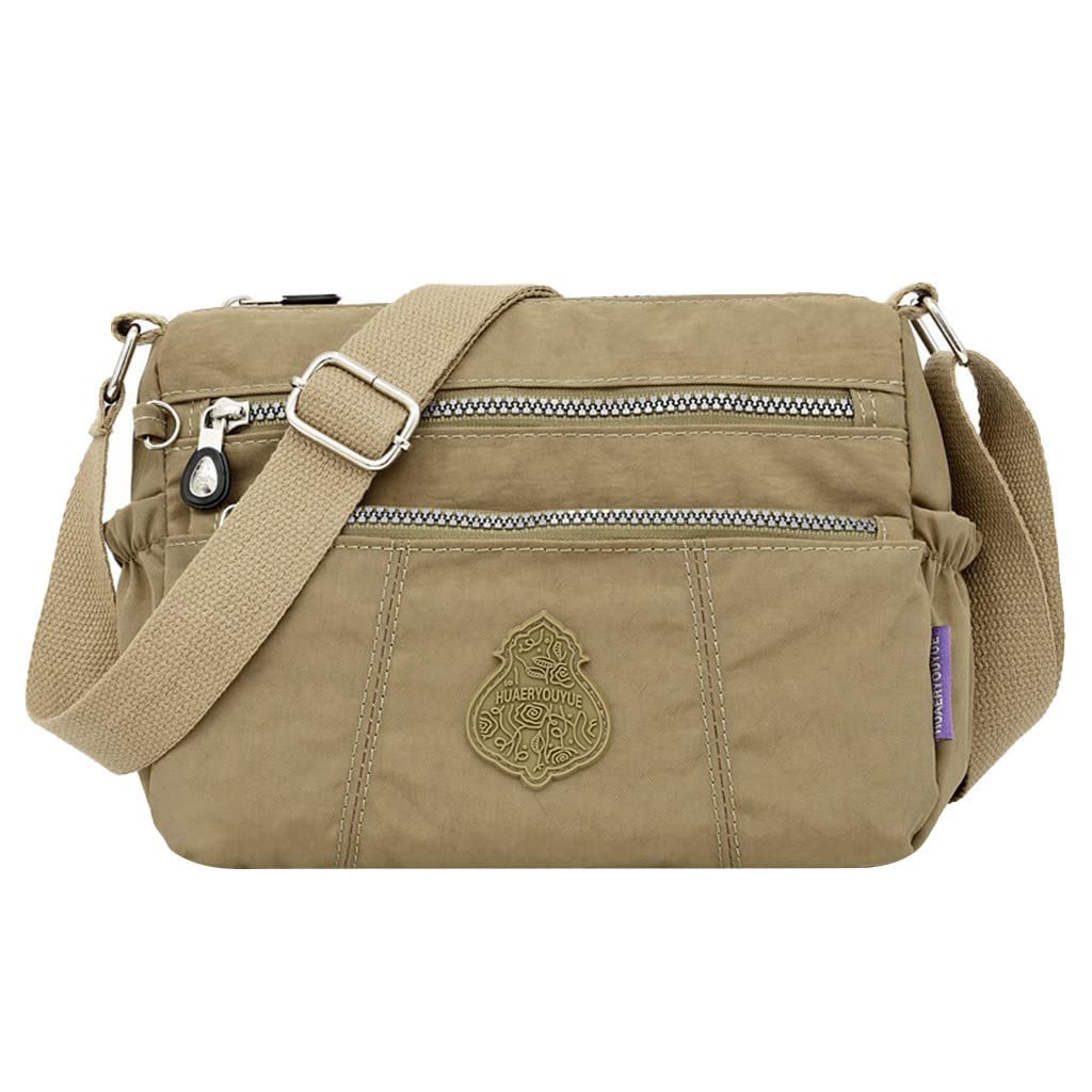 Waterproof Nylon Messenger Bag for Women - Elegant Shoulder Handbag for Daily Shopping & Travel | Durable & Stylish Crossbody Purse for Work, Commute & Outdoor Activities