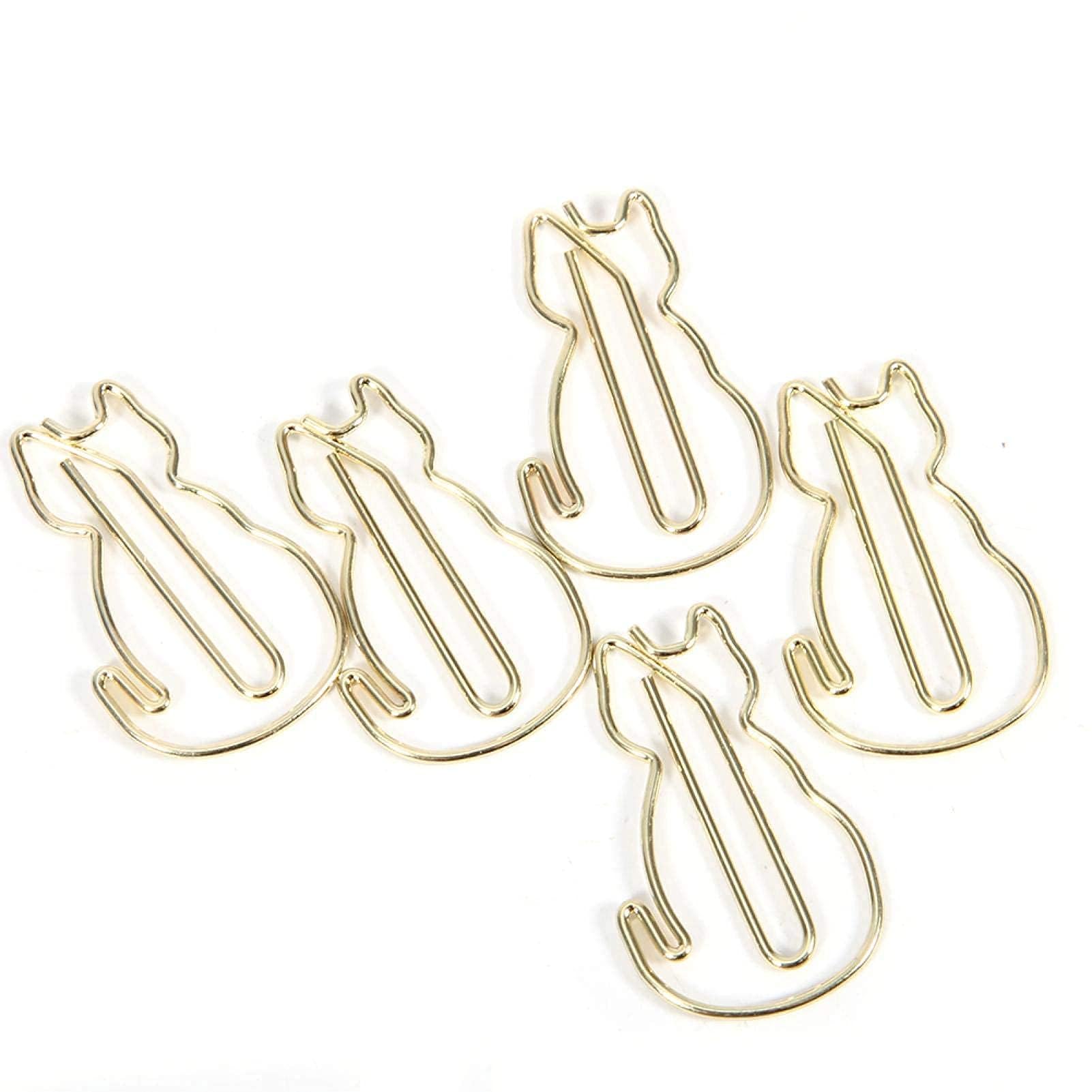 12PCS Gold Cat Paper Clips - Cute Sitting Cat Design Office Supplies for School, Home & Office Organization | Perfect for Notebooks, Documents, Gift Wrapping & Craft Projects